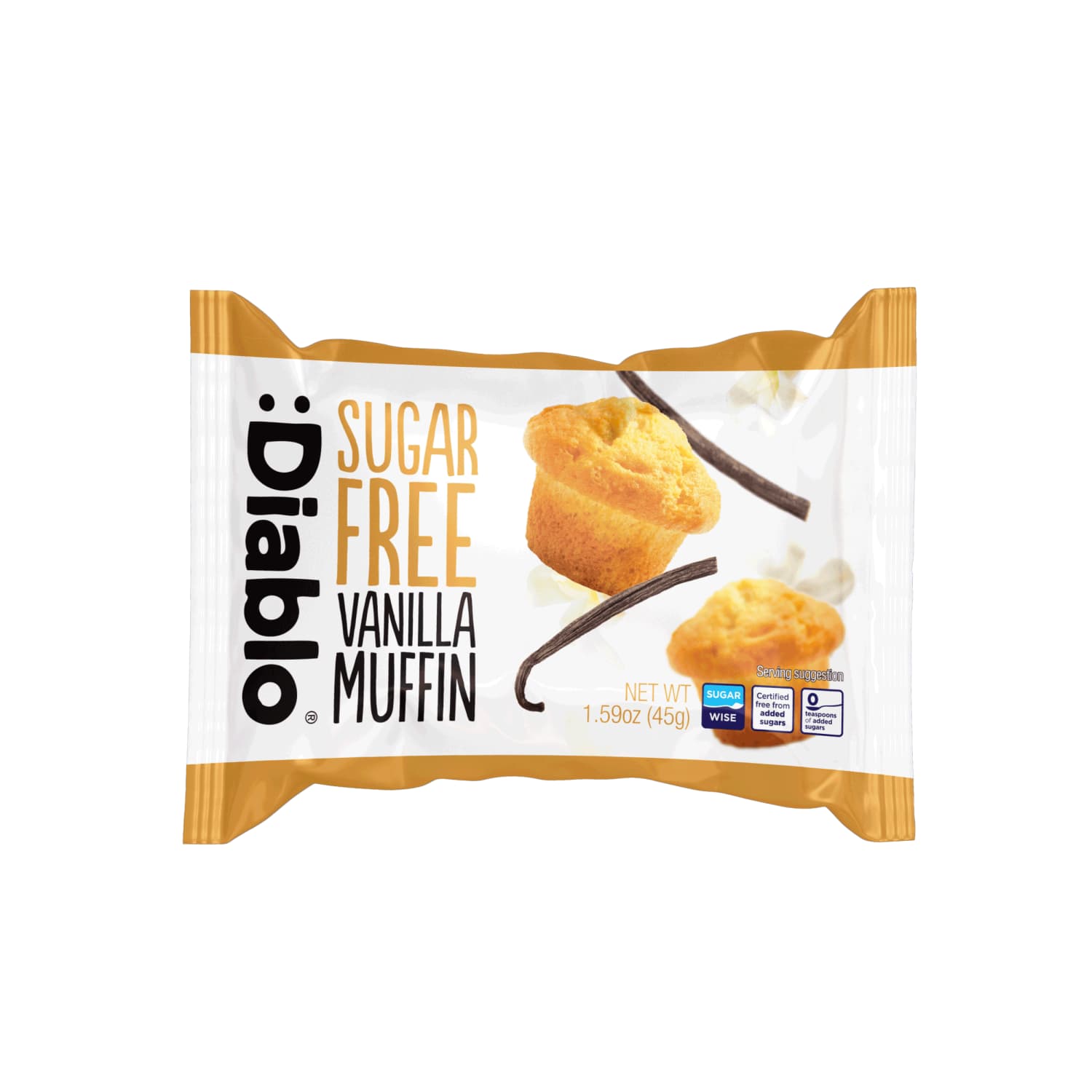 Muffin vanilje Diablo magusainetega 45g
