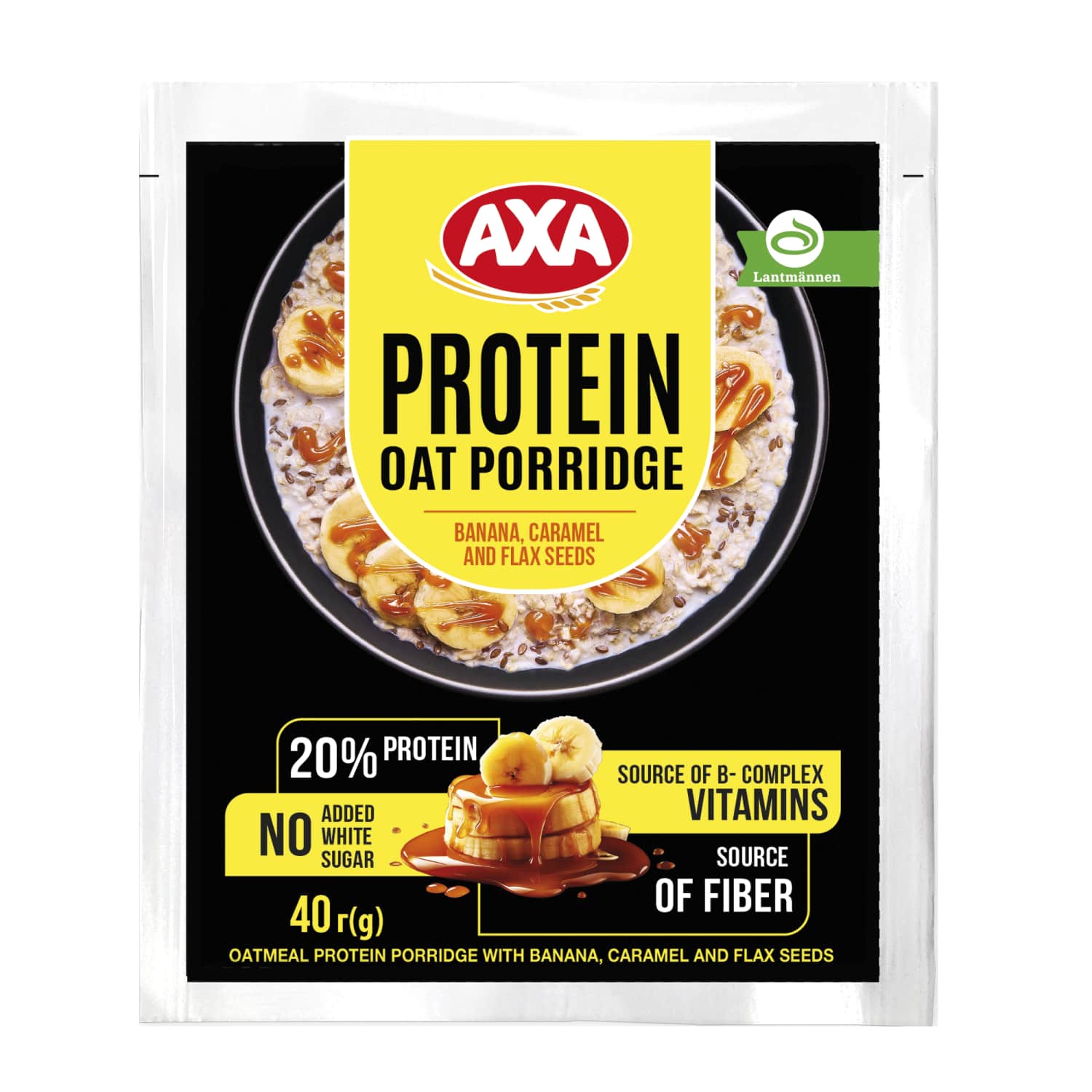 Auzu prot. putra Axa banānu, karameļu g. 40g