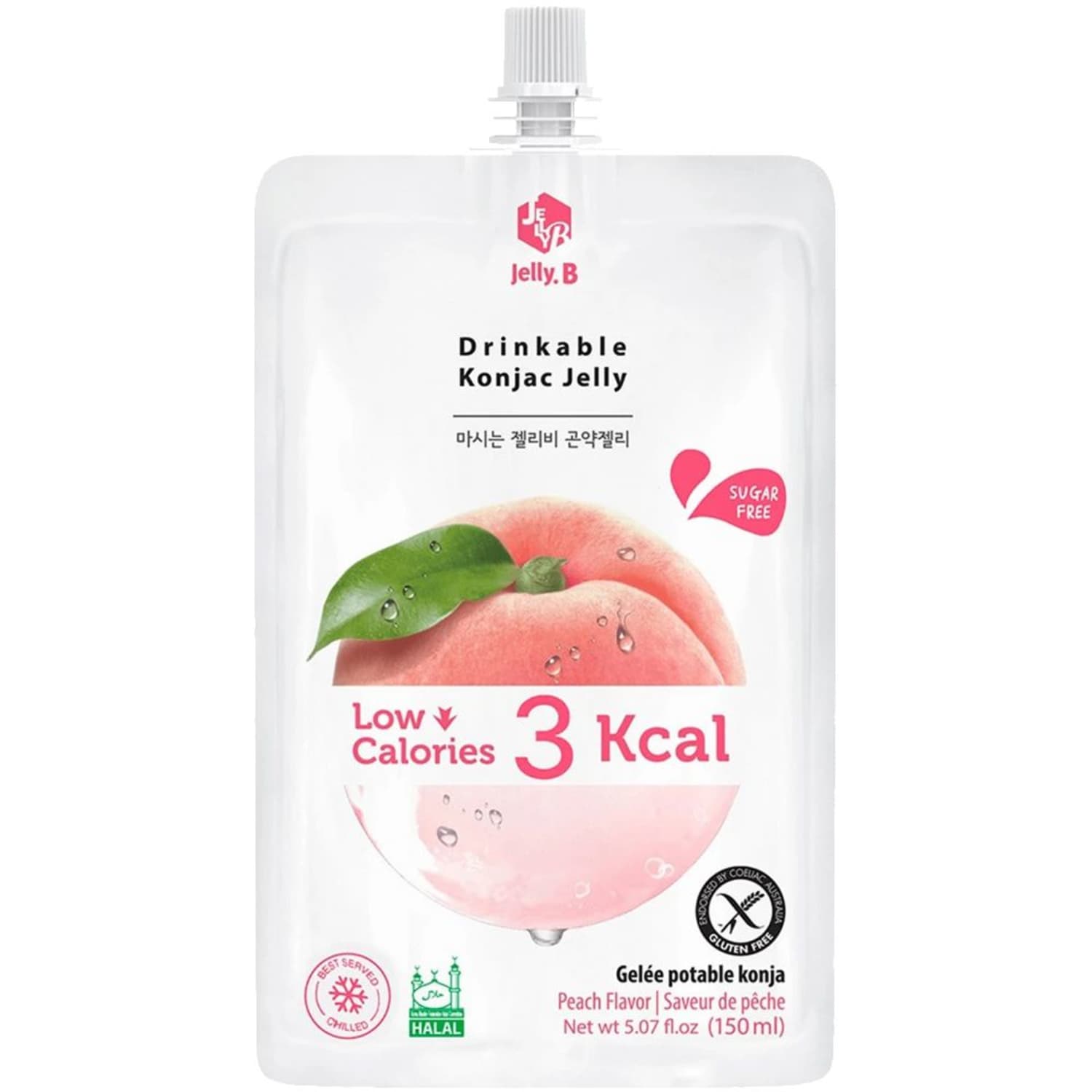 Žel. Jelly.B ar persiku garšu ar sald. 150ml