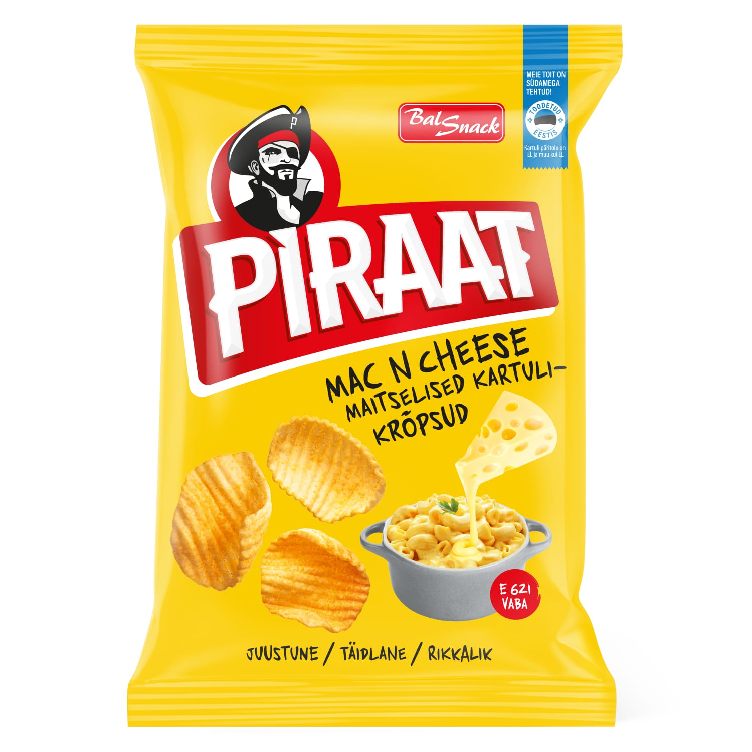 Kartulikrõpsud Mac-n-cheese mait. Piraat 150g