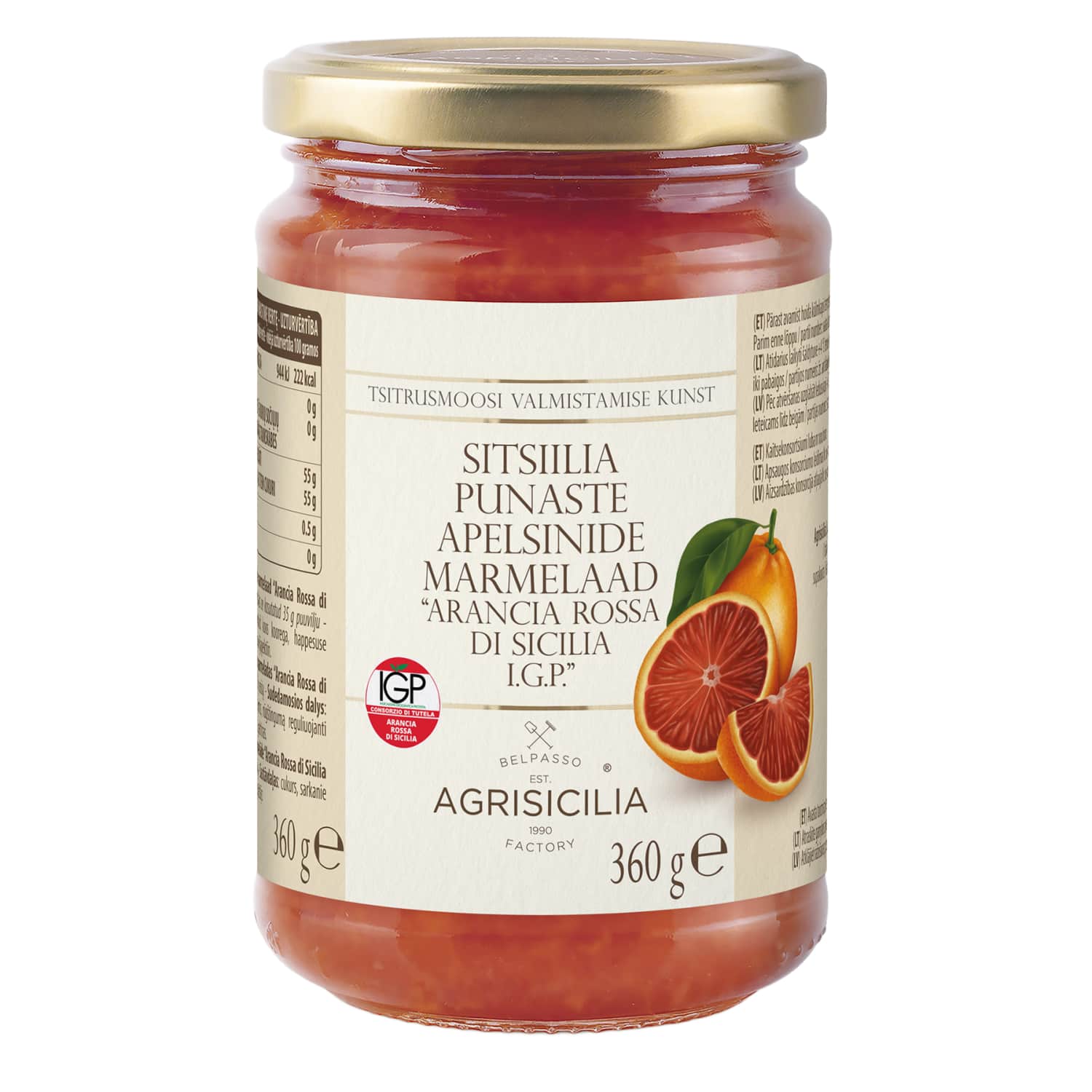 Ievārījums Agrisicilia sarkano apelsīnu 360g
