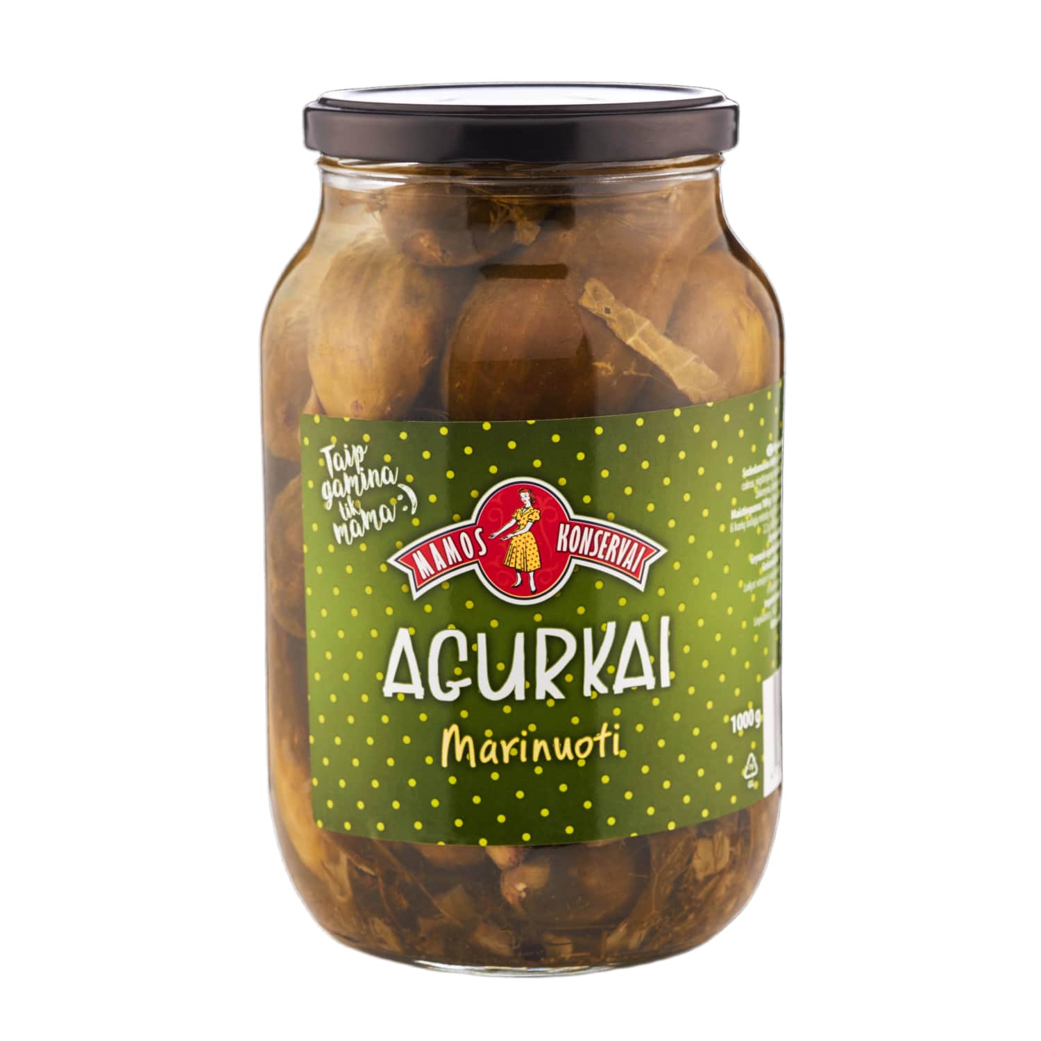 Marinuoti agurkai MAMOS KONSERVAI, 1000 g