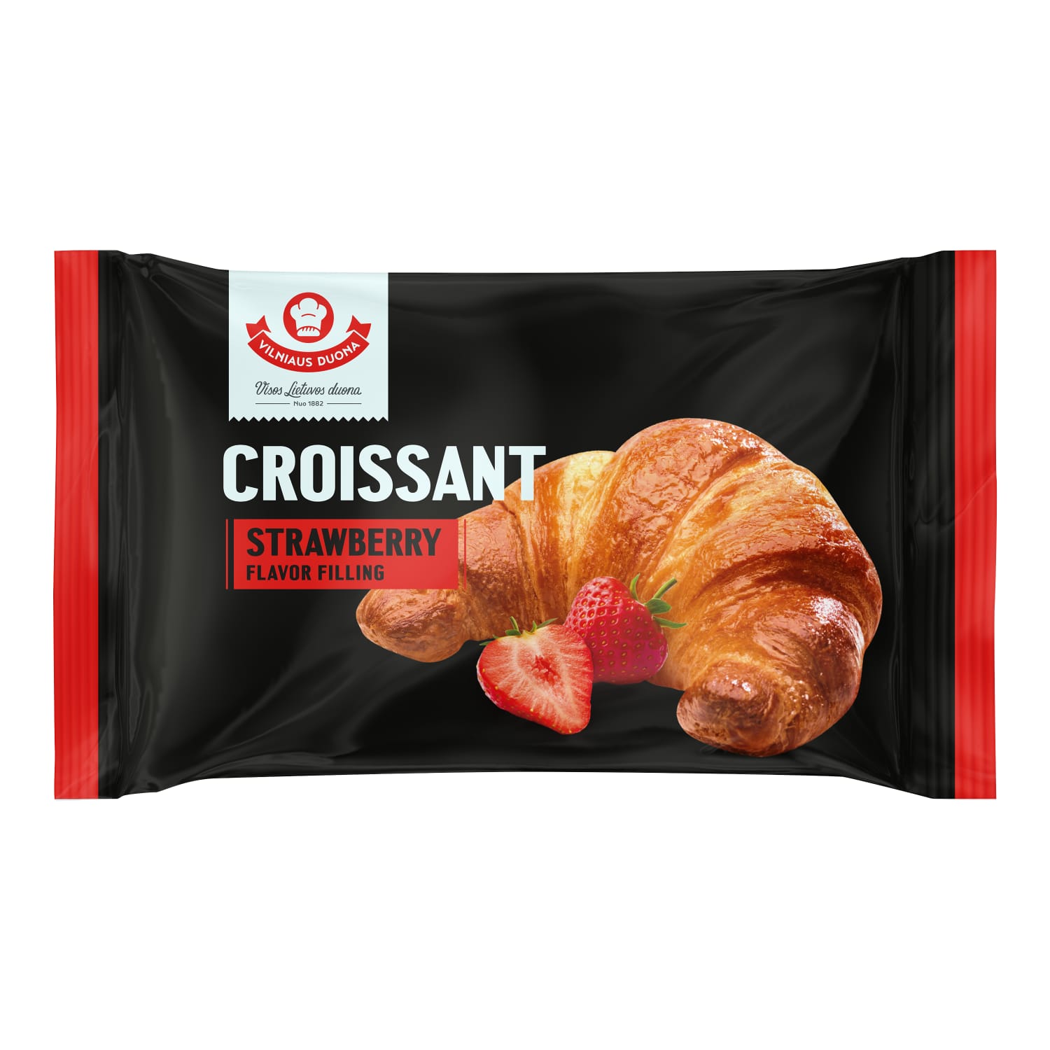 Kruasanas su braškių įd. VILNIAUS DUONA, 60 g