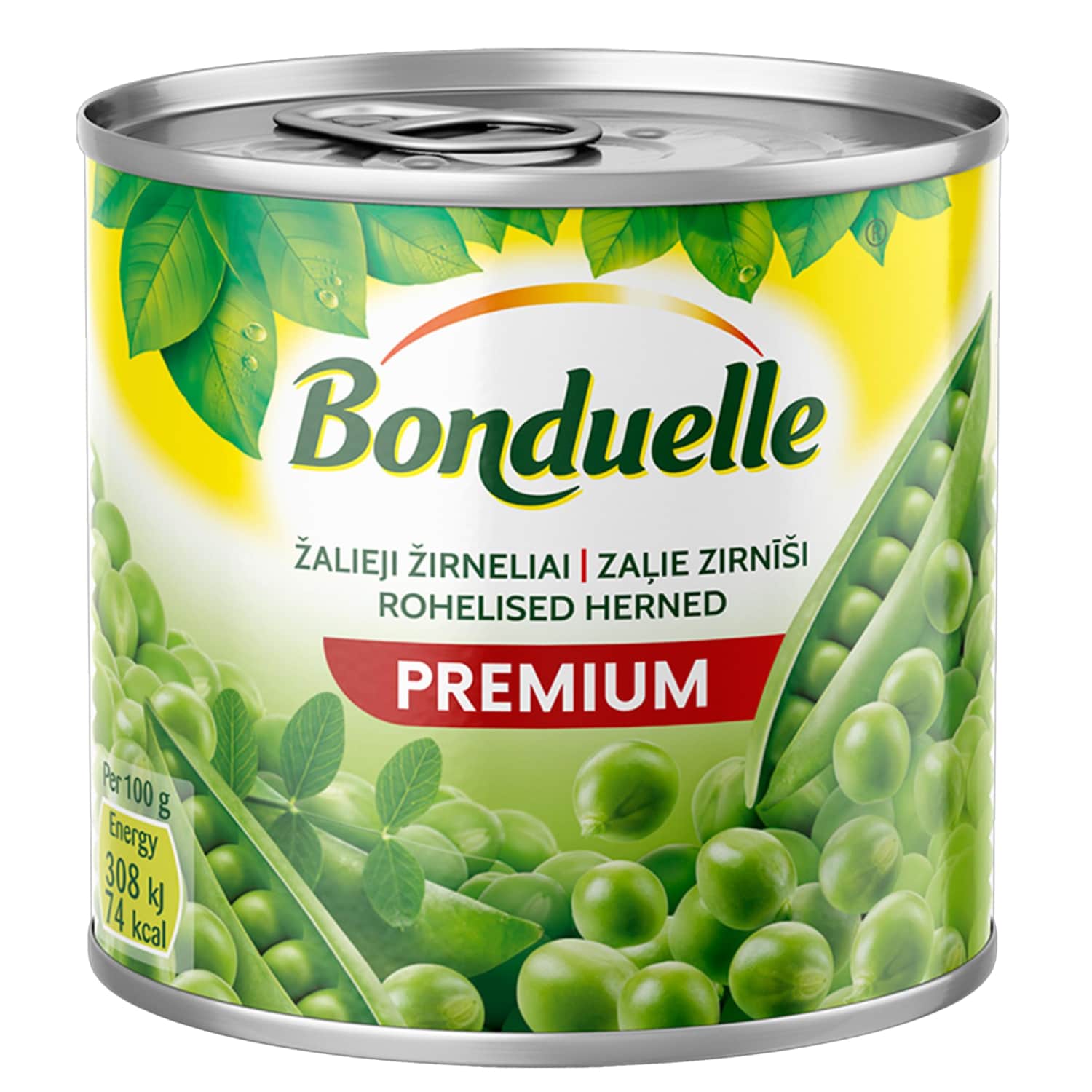 Konservēti zaļie zirnīši Bonduelle 200g/130g