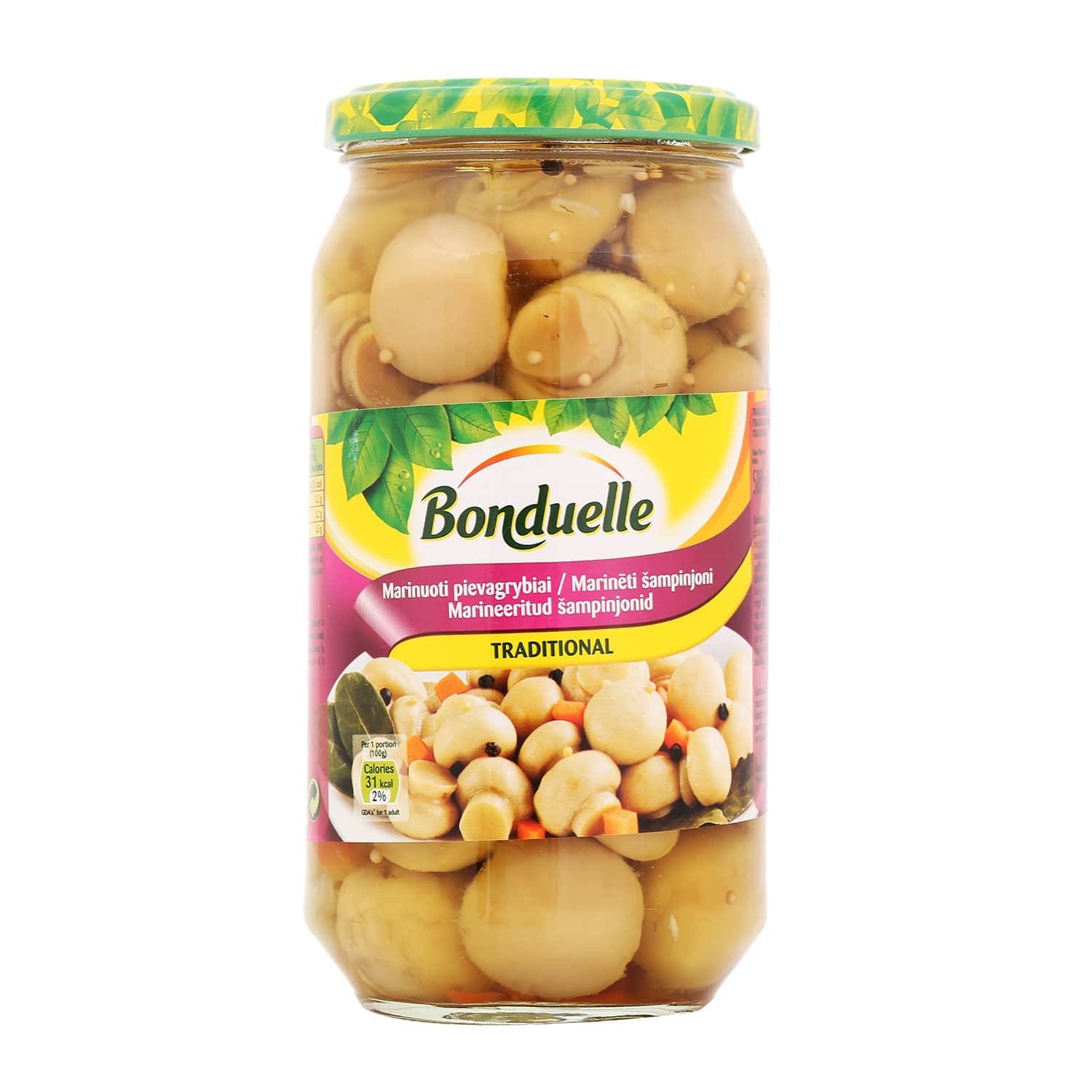 Marinēti šampinjoni Bonduelle 540g/290g