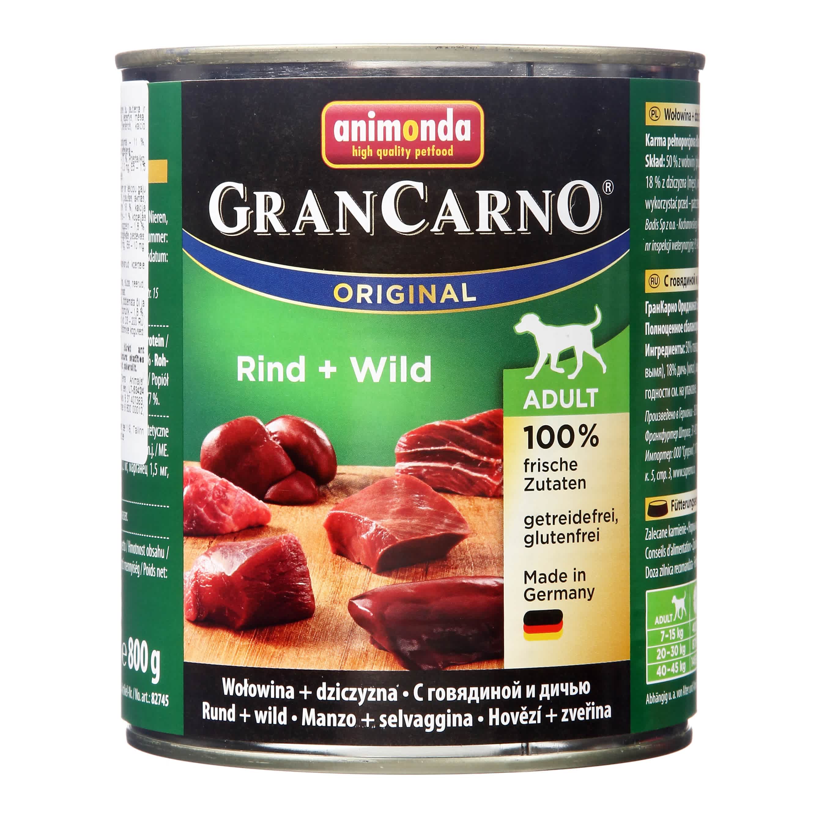 Kons.šun.ed.jaut. GRANCARNO ADULT,800g