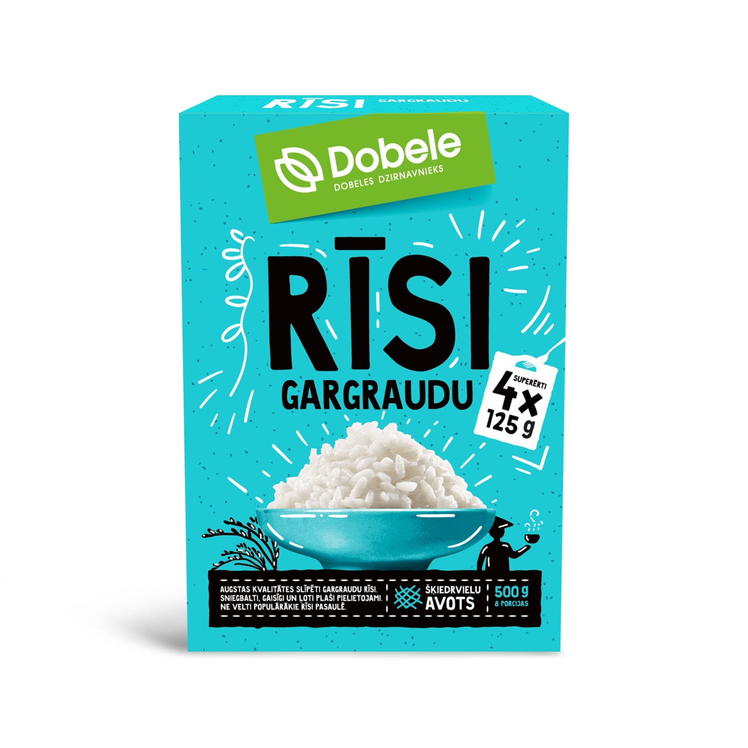 Rīsi Dobele gargraudu 4x125g