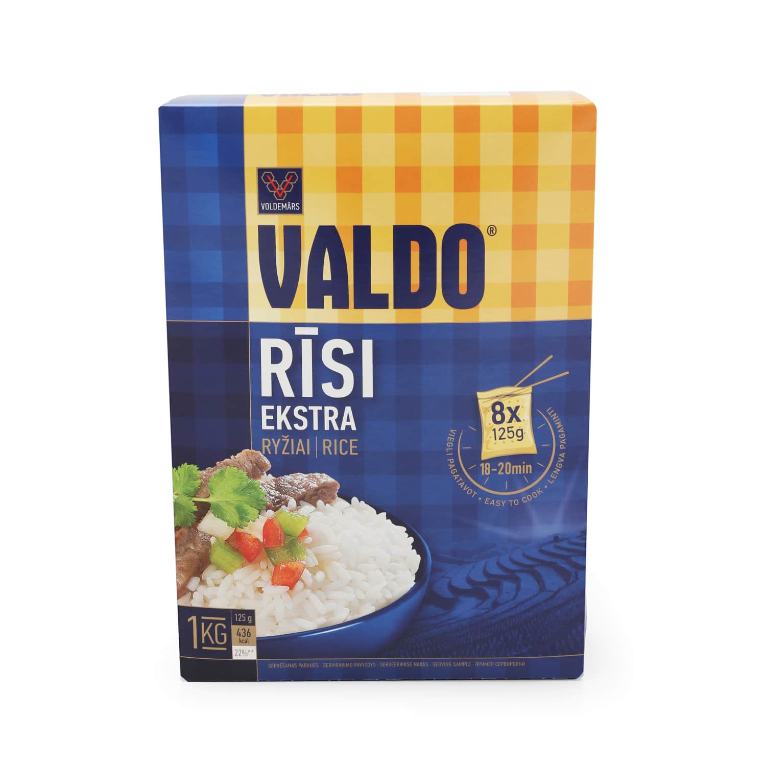Rīsi Valdo 8x125g
