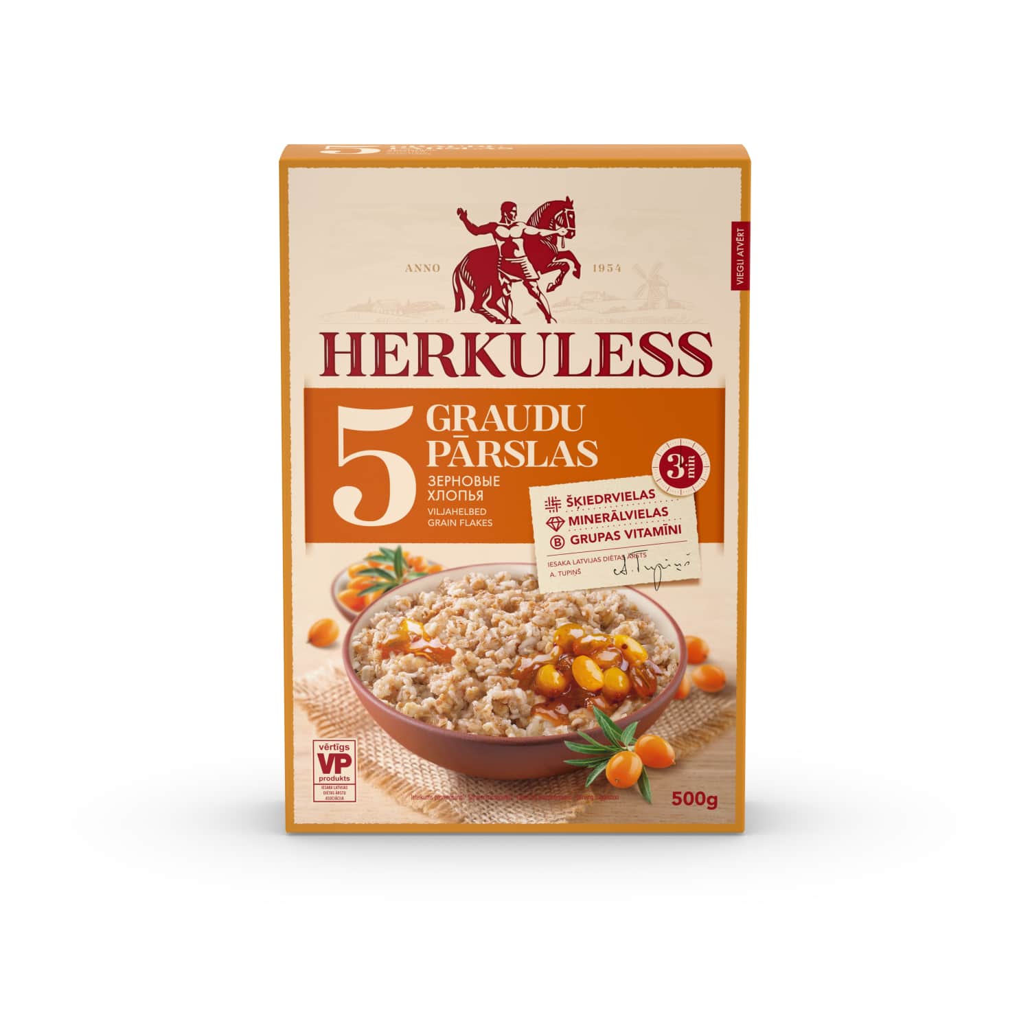 Pārslas Herkuless 5 graudu 500g