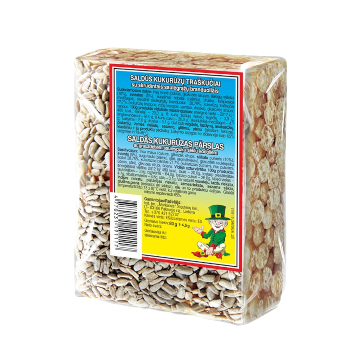 Saldūs kukurūzų traškučiai MORKŪNAS, 80 g