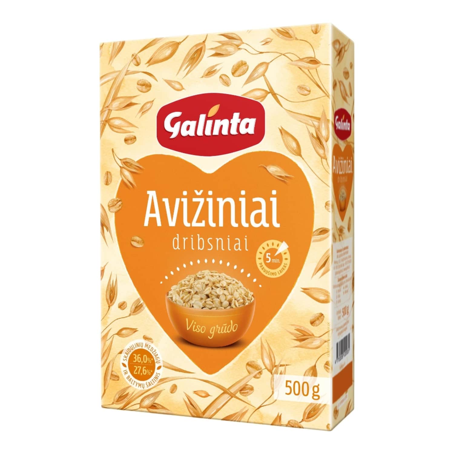 Avižiniai dribsniai dėžutėje GALINTA, 500 g