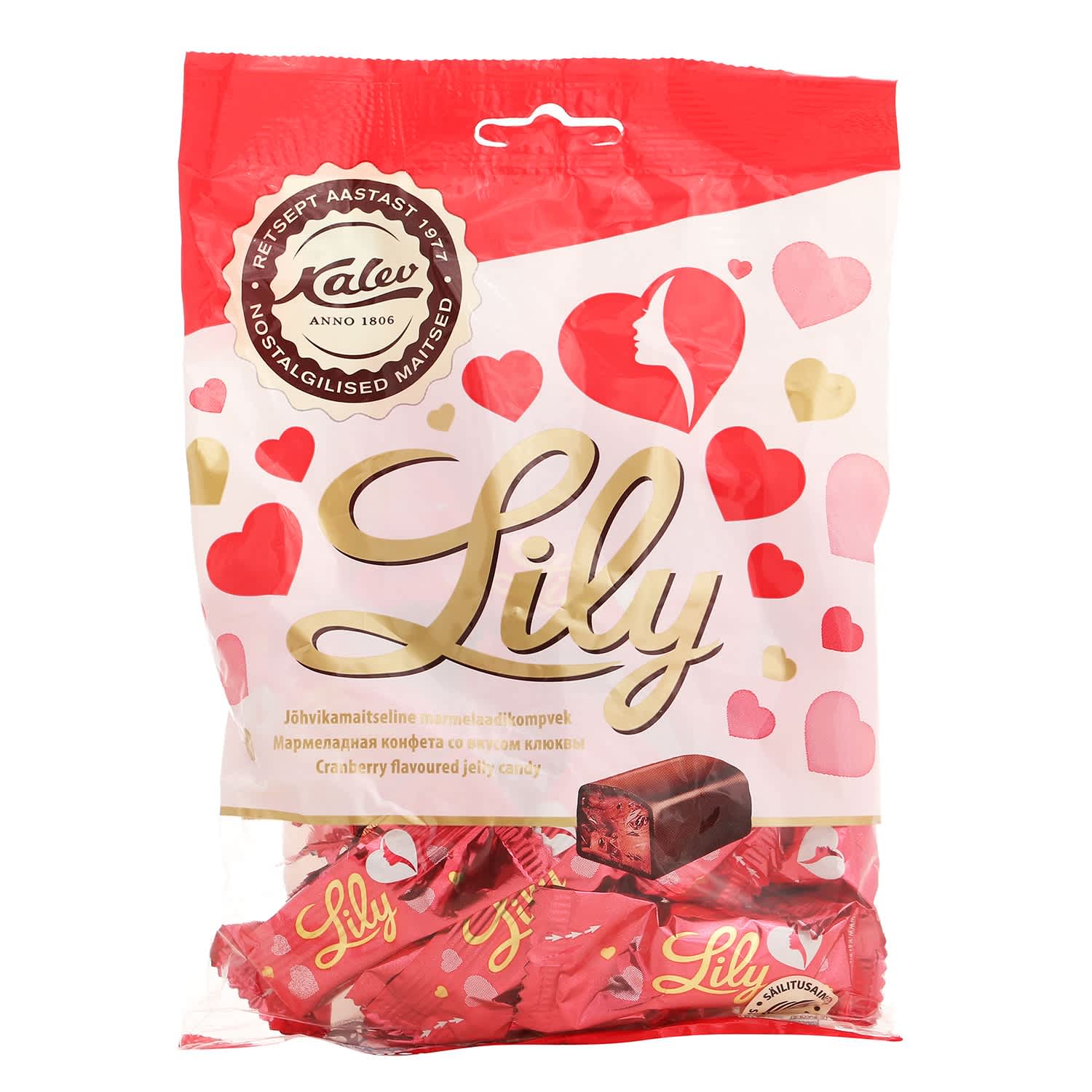 Marmelaadikommid jõhvikamait. Kalev Lily 175g