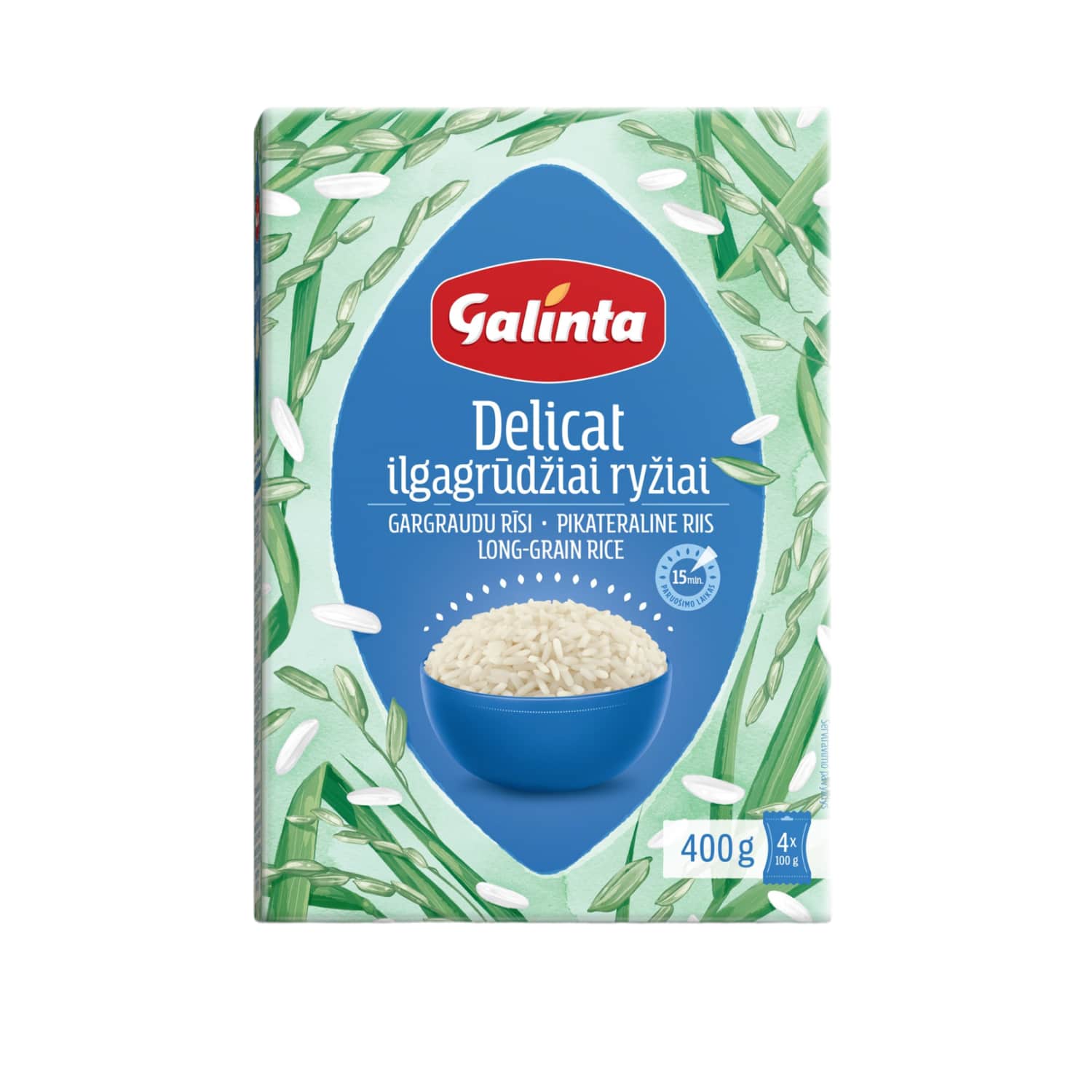 Ilgagrūdžiai ryžiai GALINTA DELICAT, 4 x 100g