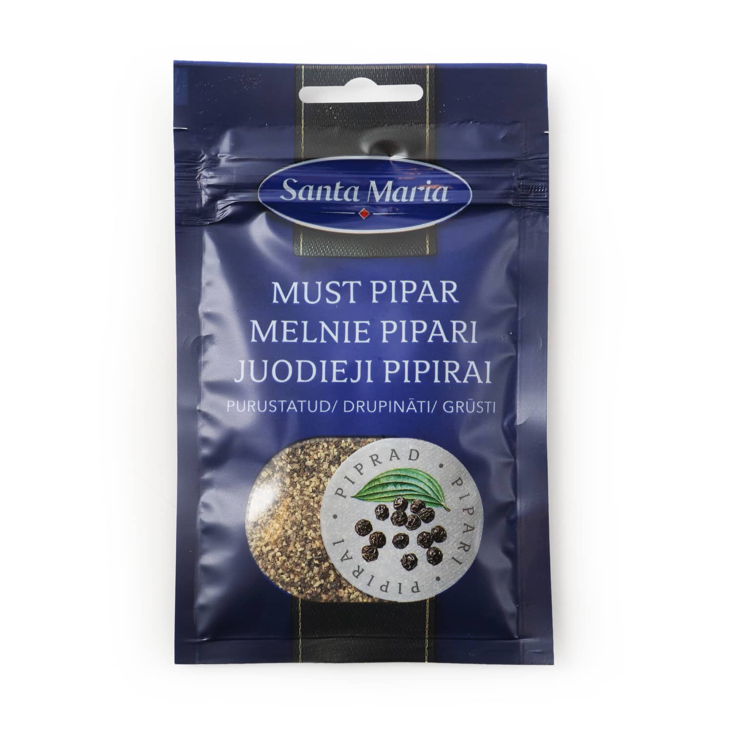 Melnie pipari Santa Maria drupināti 18g