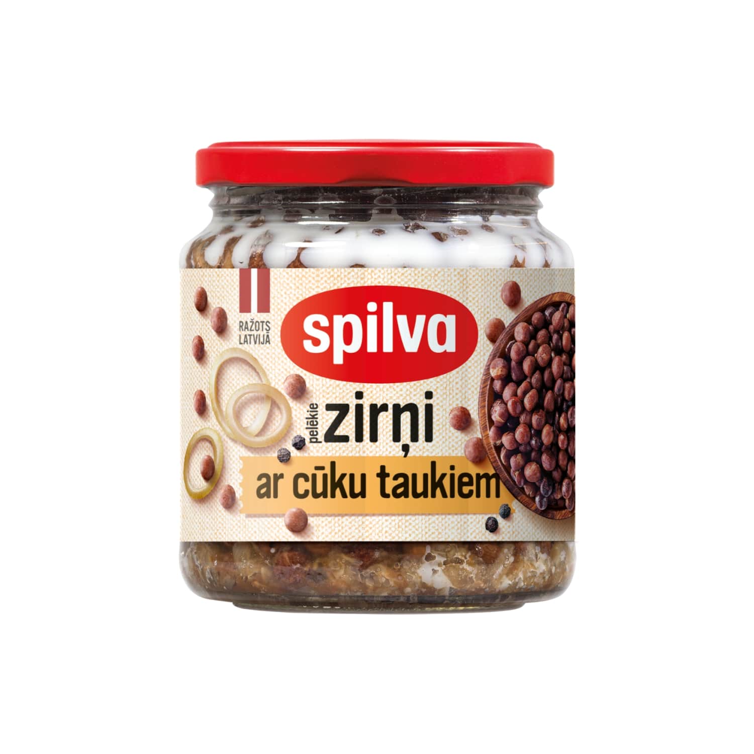 Pelēkie zirņi Spilva ar cūku taukiem 570g
