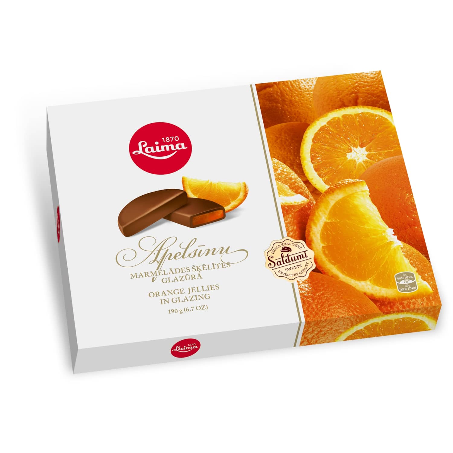 Marmelāde Laima šķēlītēs glazētas 190g