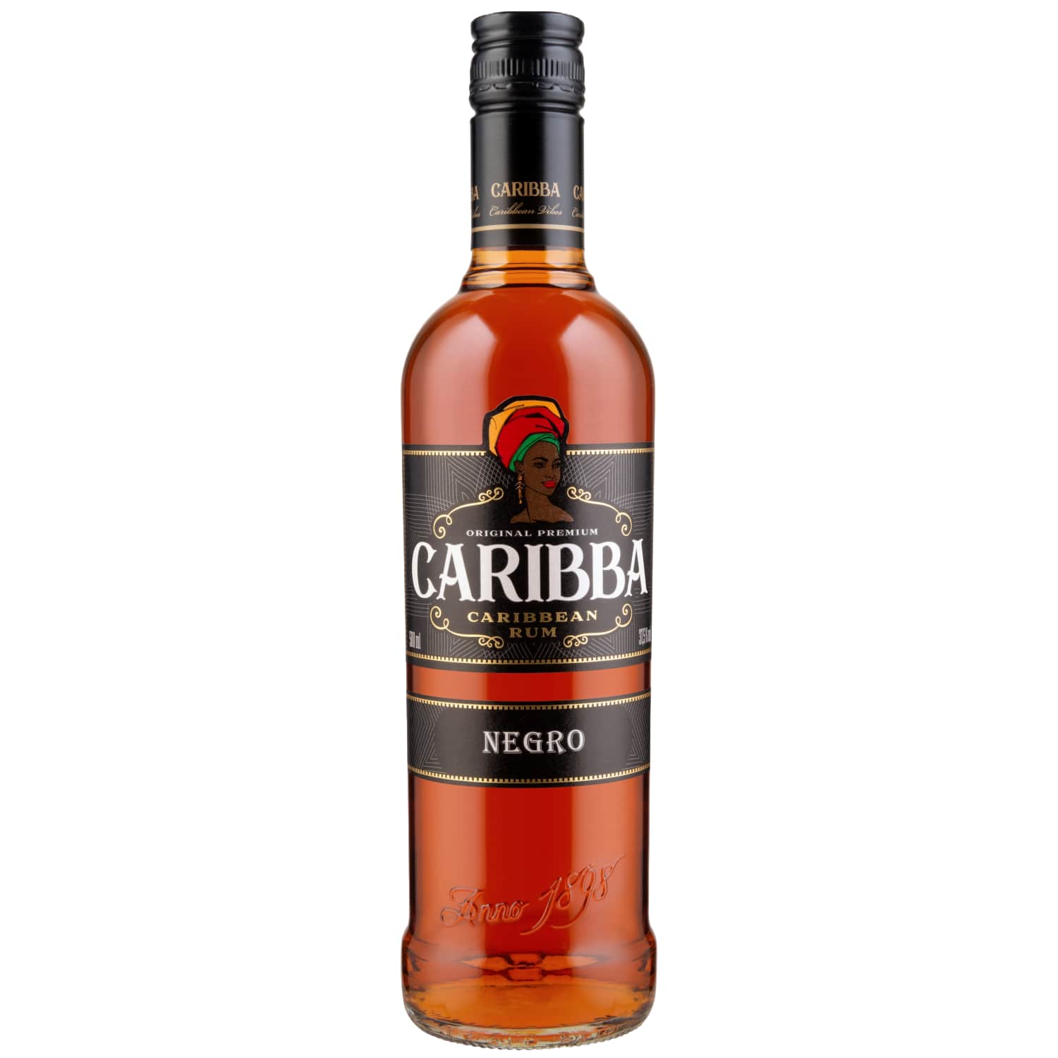 Rums Caribba Negro 37,5% 0,5l