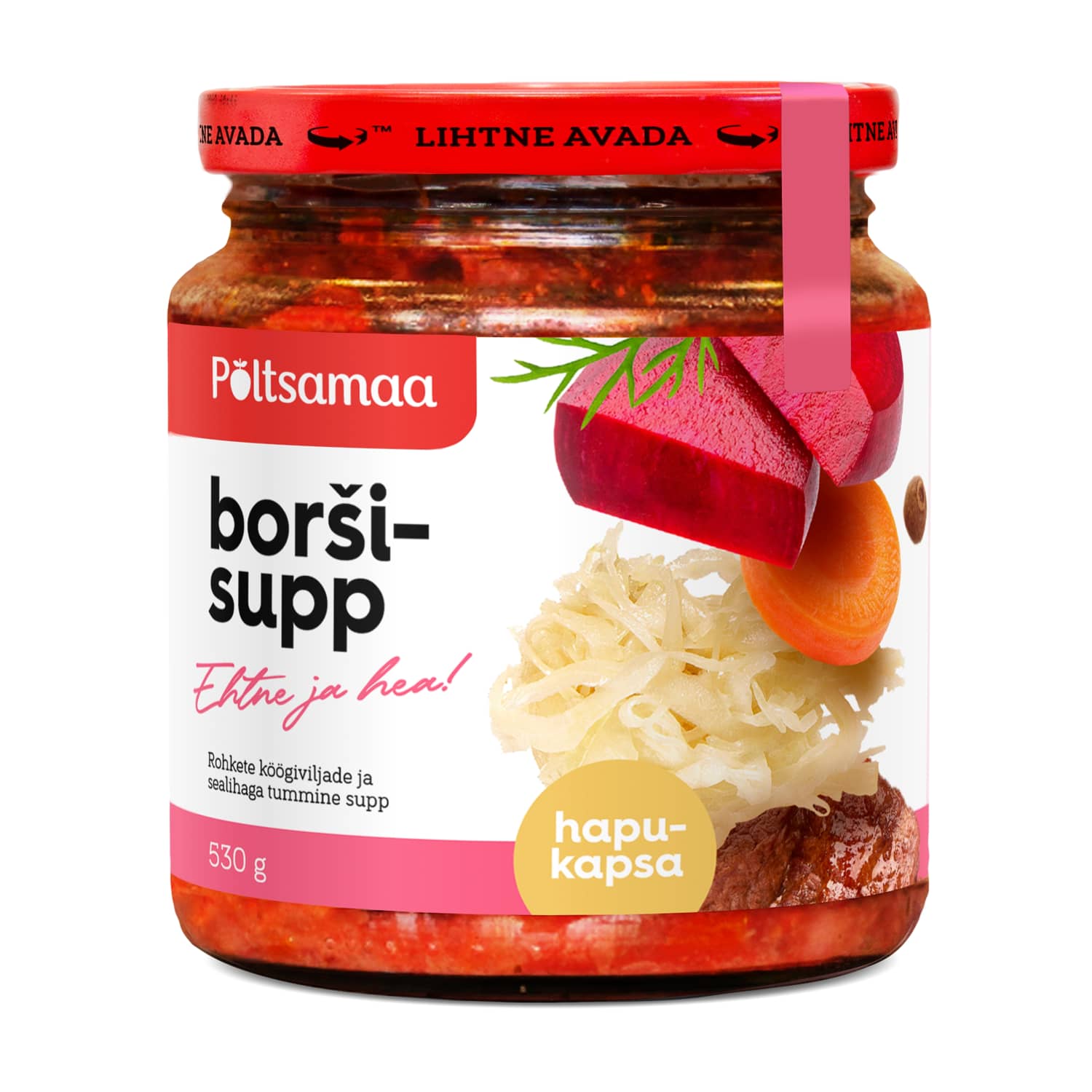 Hapukapsaborš sealihaga Põltsamaa 530g