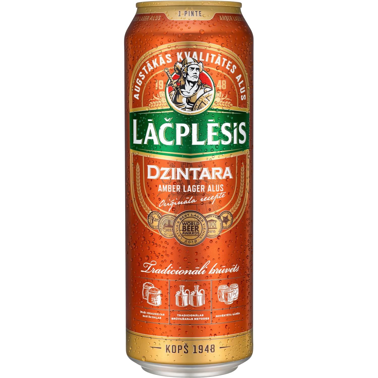 Alus Lāčplēsis Dzintara 4,6% 0,5l skārdene