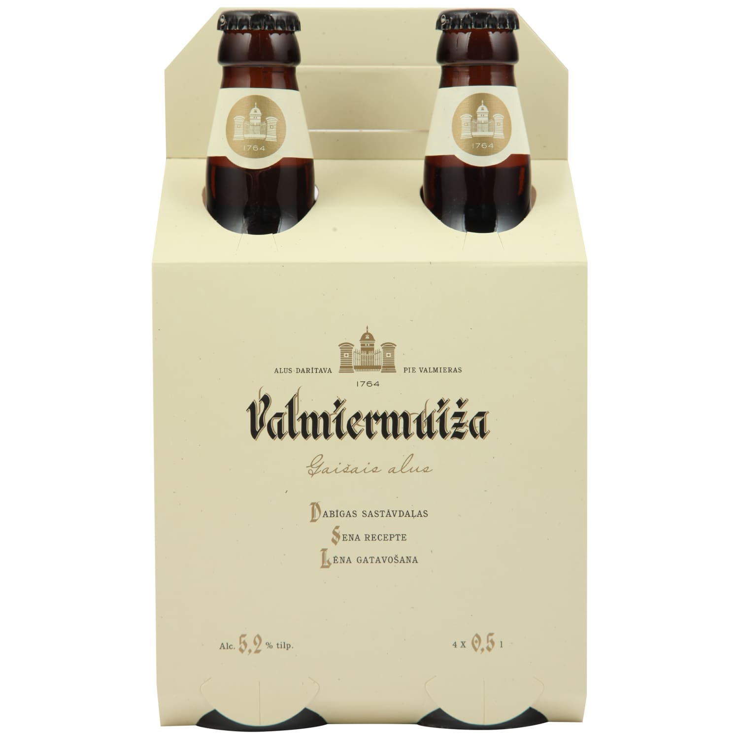 Alus Valmiermuižas gaišais 5,2% 4x0,5l