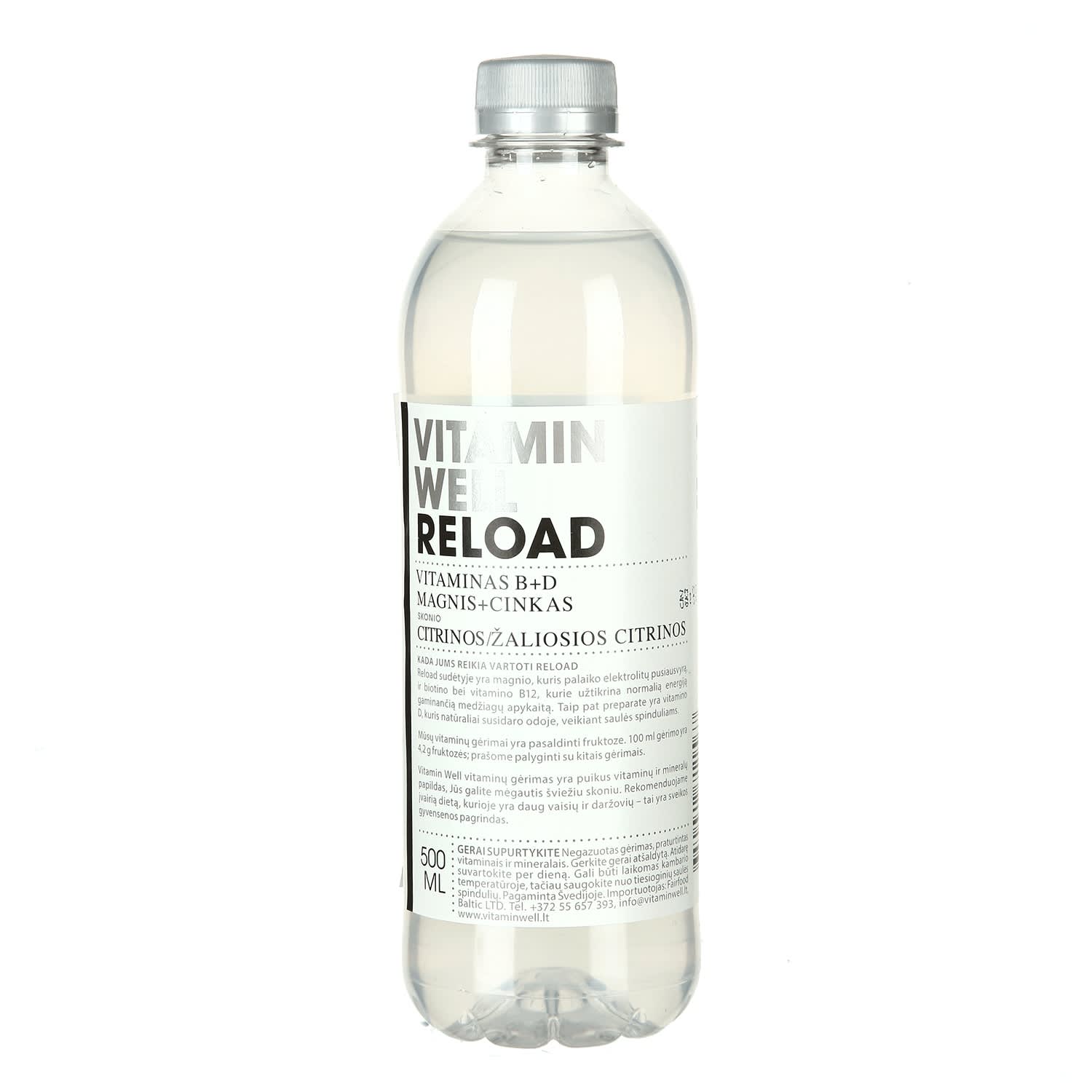 Negazuotas gėrimas VITAMIN WELL Reload, 500ml