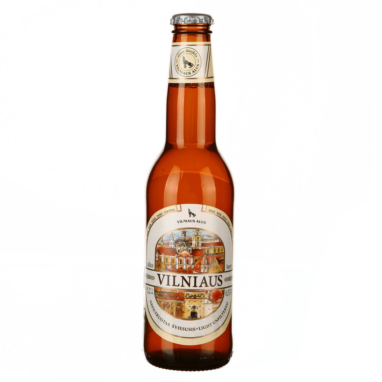 Nefilt.švies.VILNIAUS alus, 5,2 %, 0,33 l