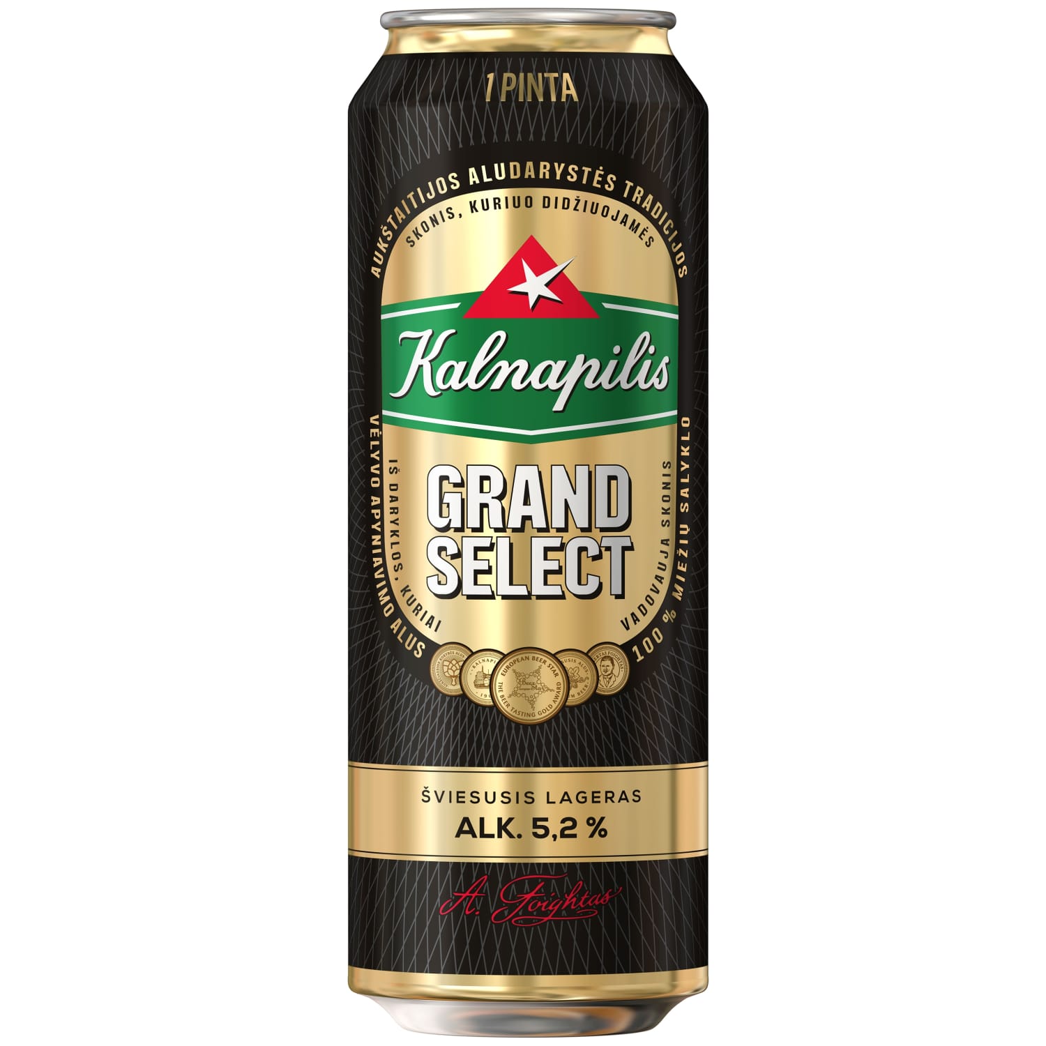 Alus KALNAPILIS Grand Select, 5,2 %, 0,568 l