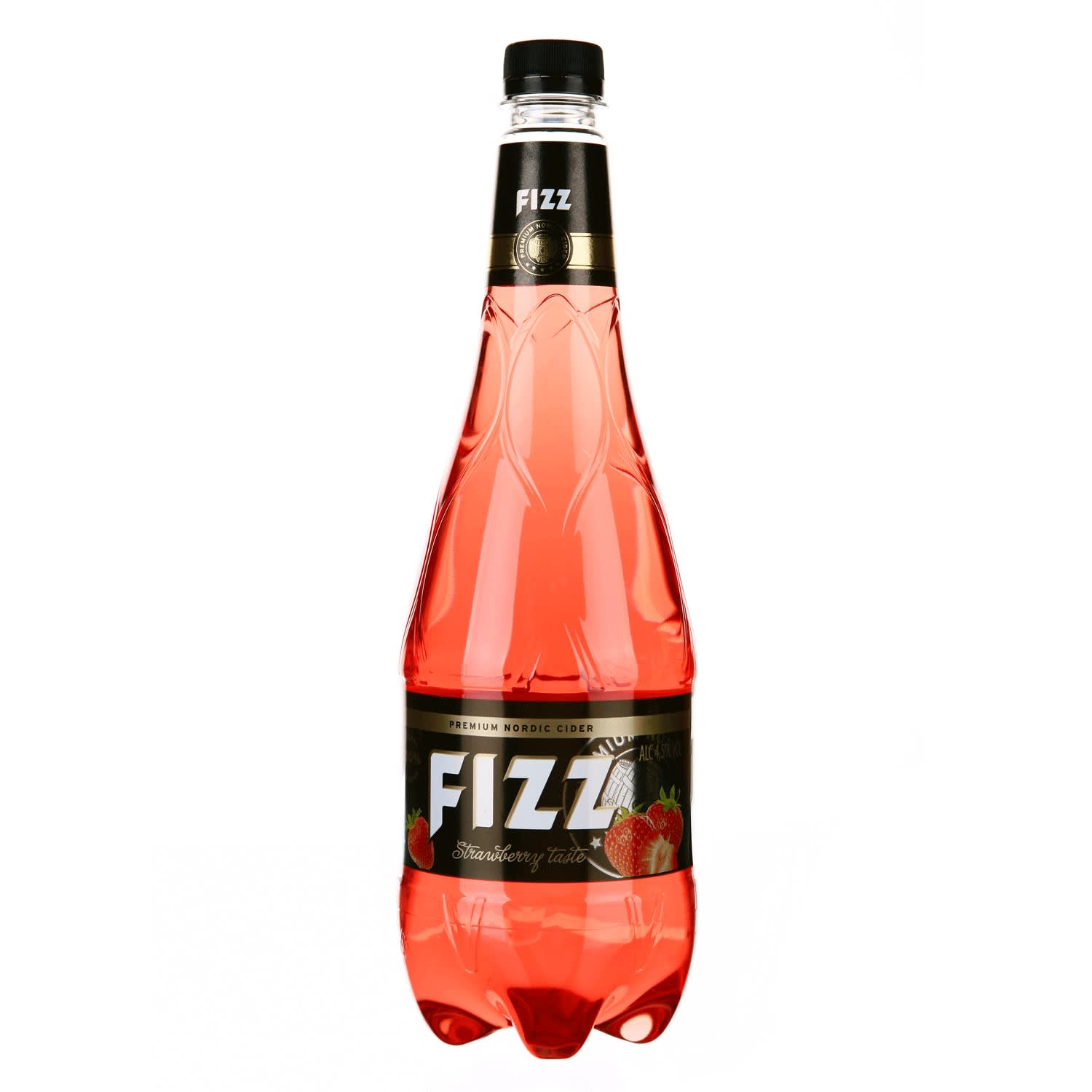 Gazuotas braškių skonio sidras FIZZ, 4,5%, 1l