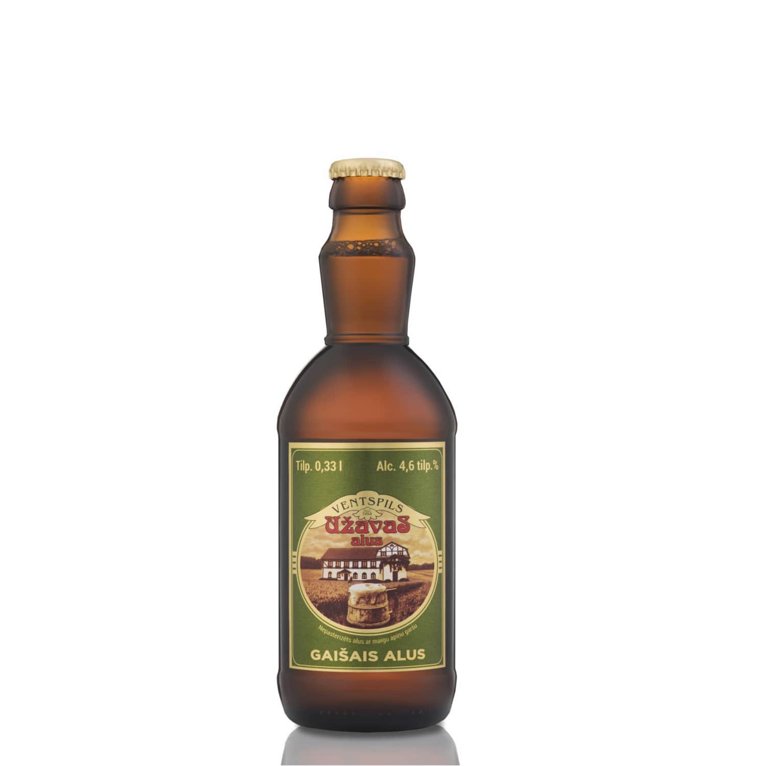 Alus Užavas gaišais 4,6% 0,33l