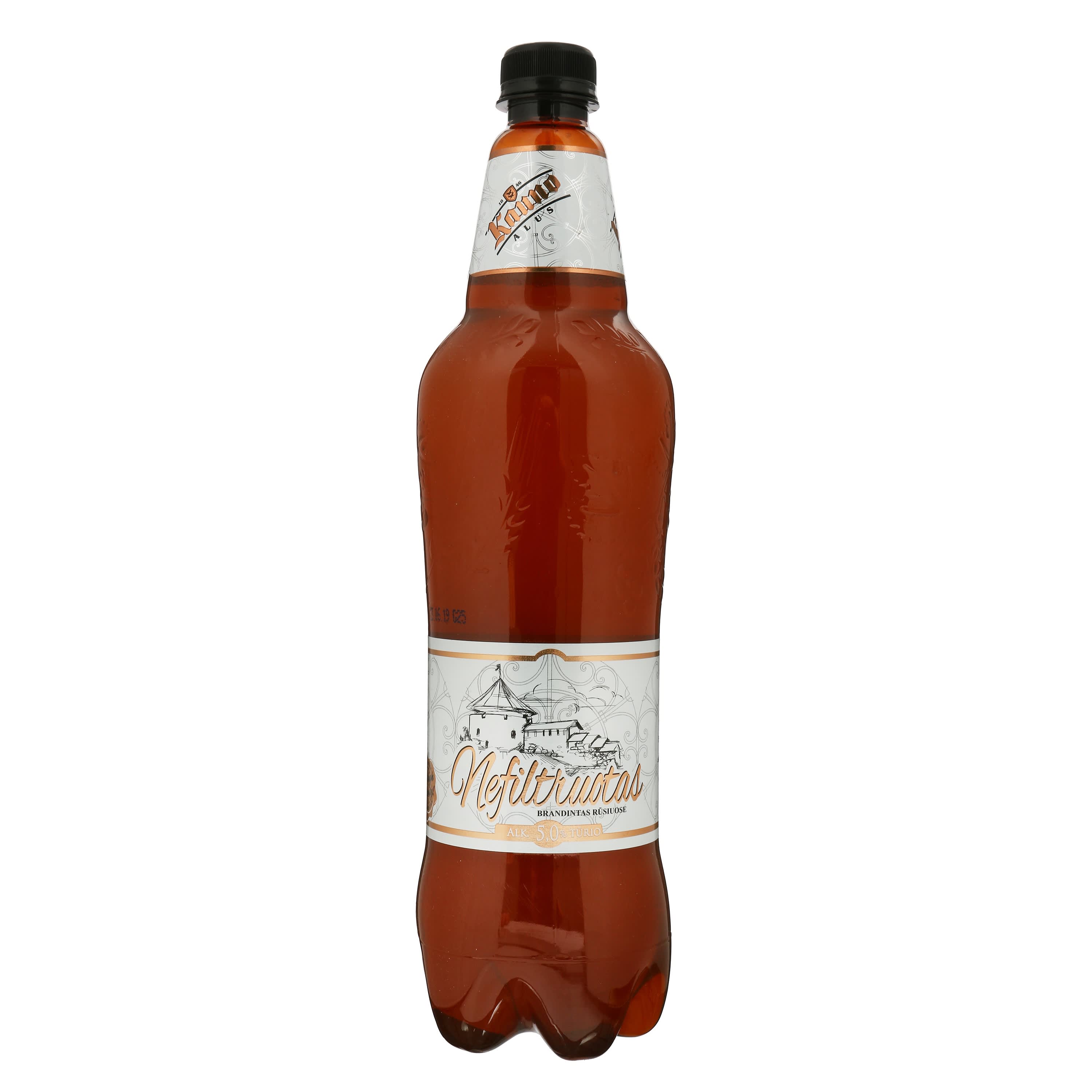 Šviesusis nefiltruotas alus KAUNO, 5 %,1l,PET