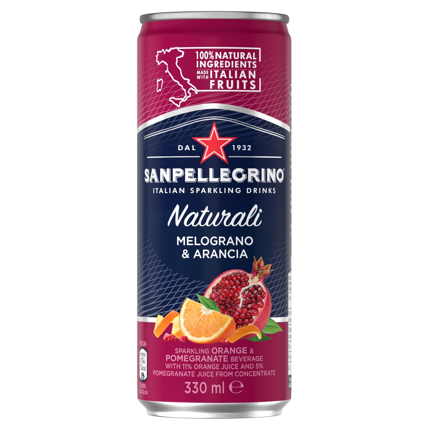 Limonād.Sanpellegrino Melograno-Arancia 0,33l