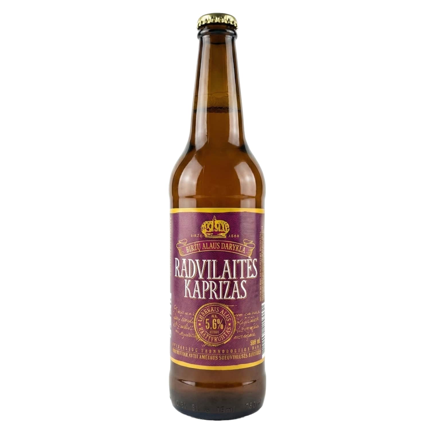 Nefiltr. alus RADVILAITĖS KAPRIZAS,5,6%,0,5l