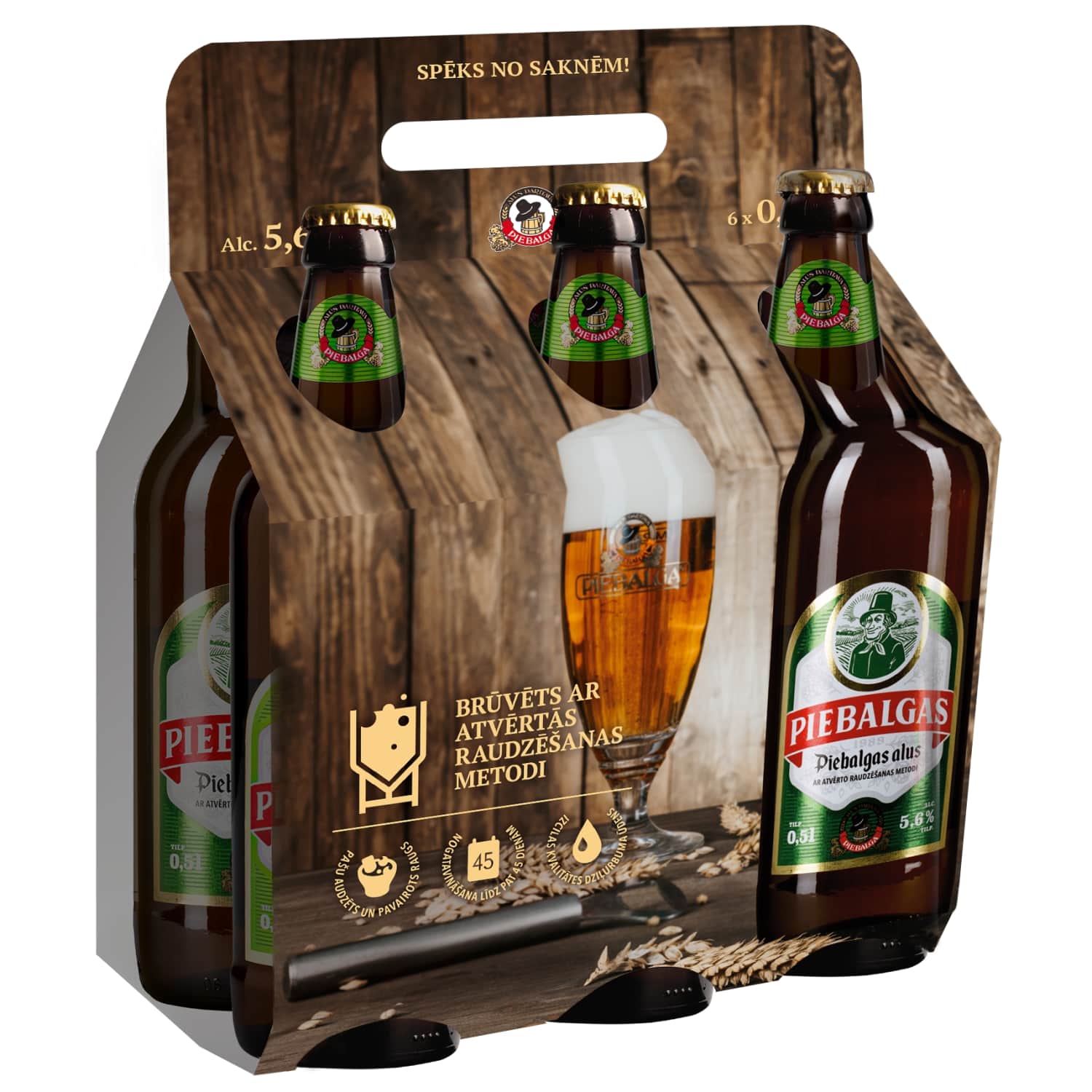 Alus Piebalgas gaišais 5,6% 6x0,5l