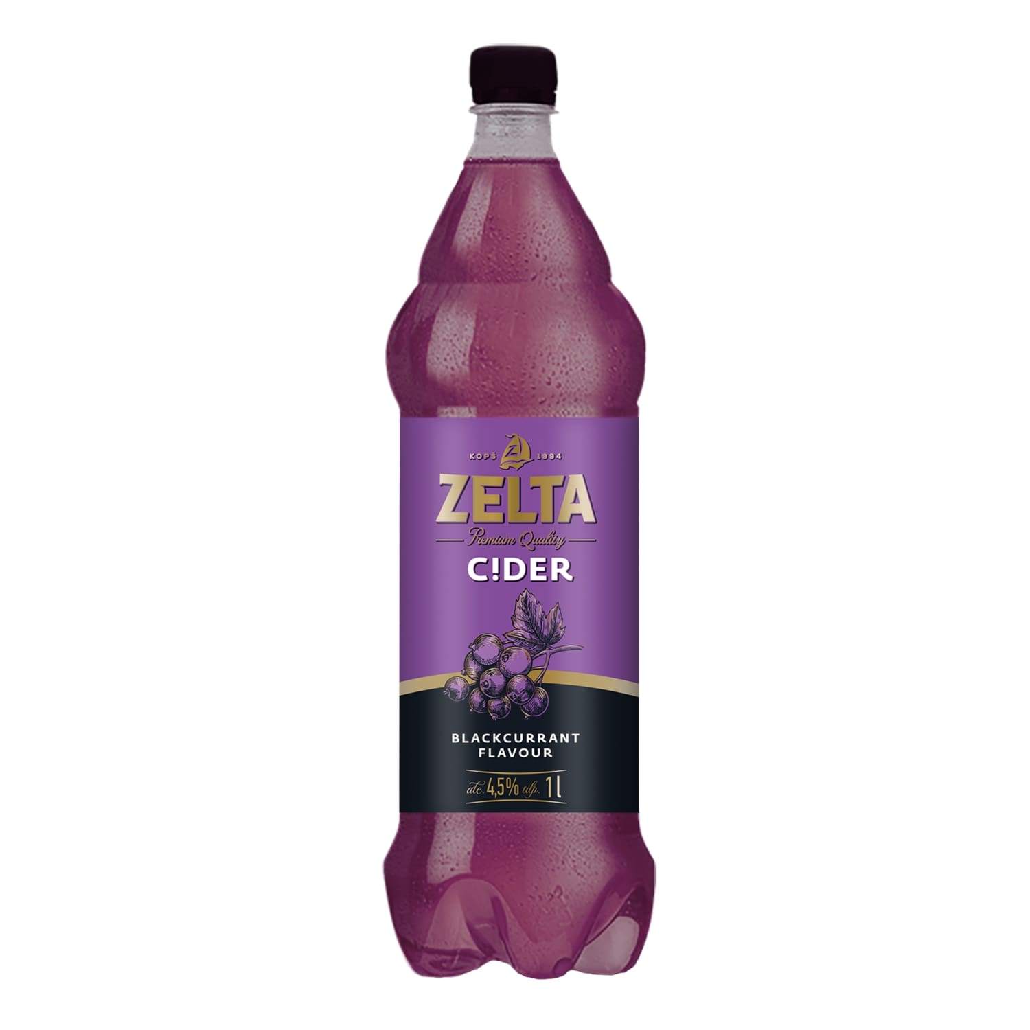 Alus dzērie. Zelta C!der Blackcurrant 4,5% 1l