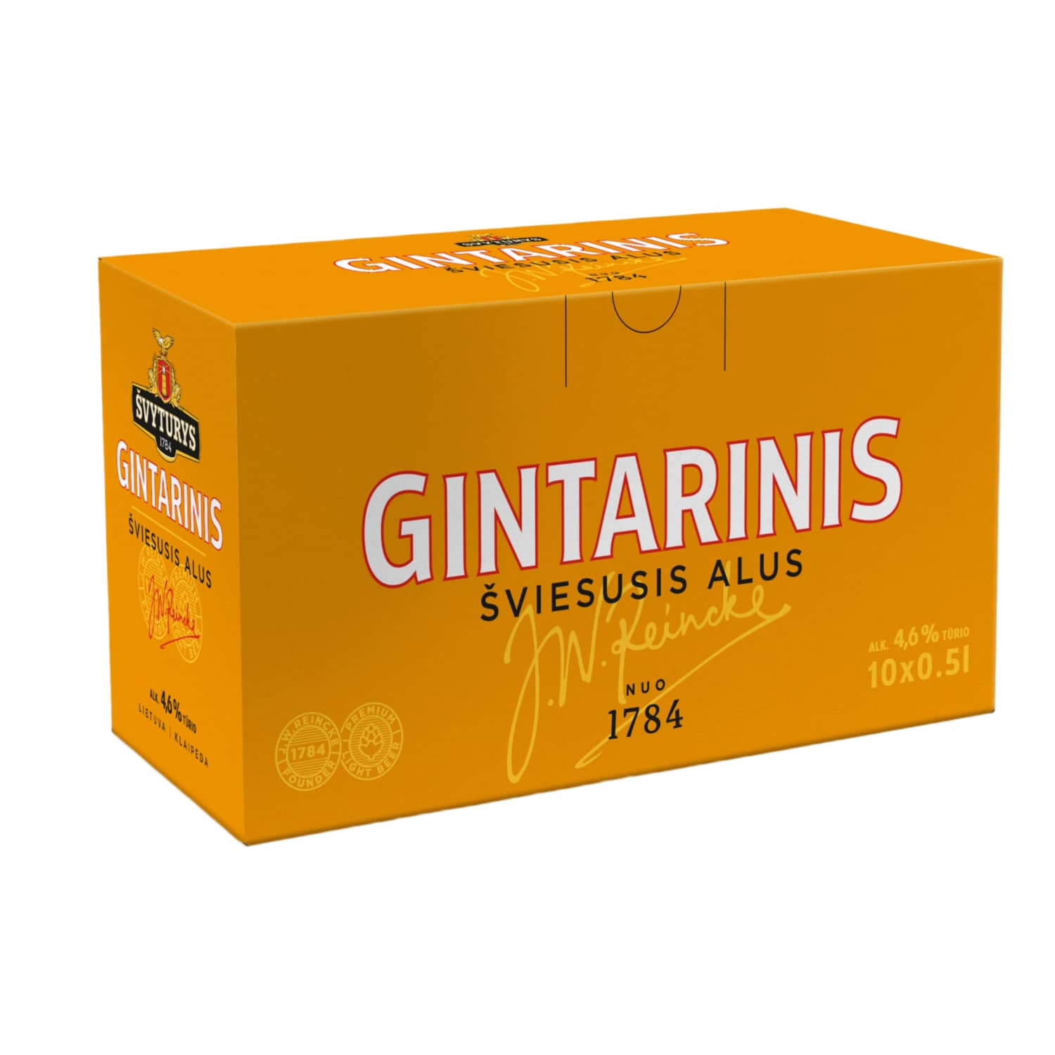Alus ŠVYTURYS GINTARINIS, 4,6 %, 10 x 0,5l