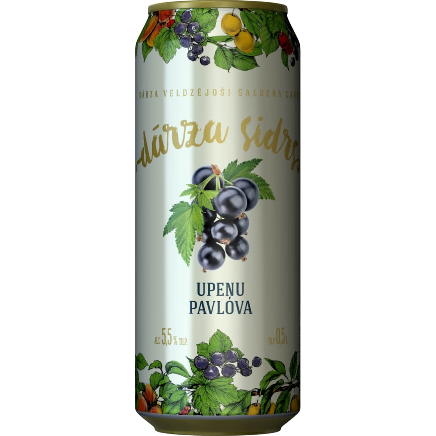 Sidrs Dārza upeņu 5,5% 0,5l