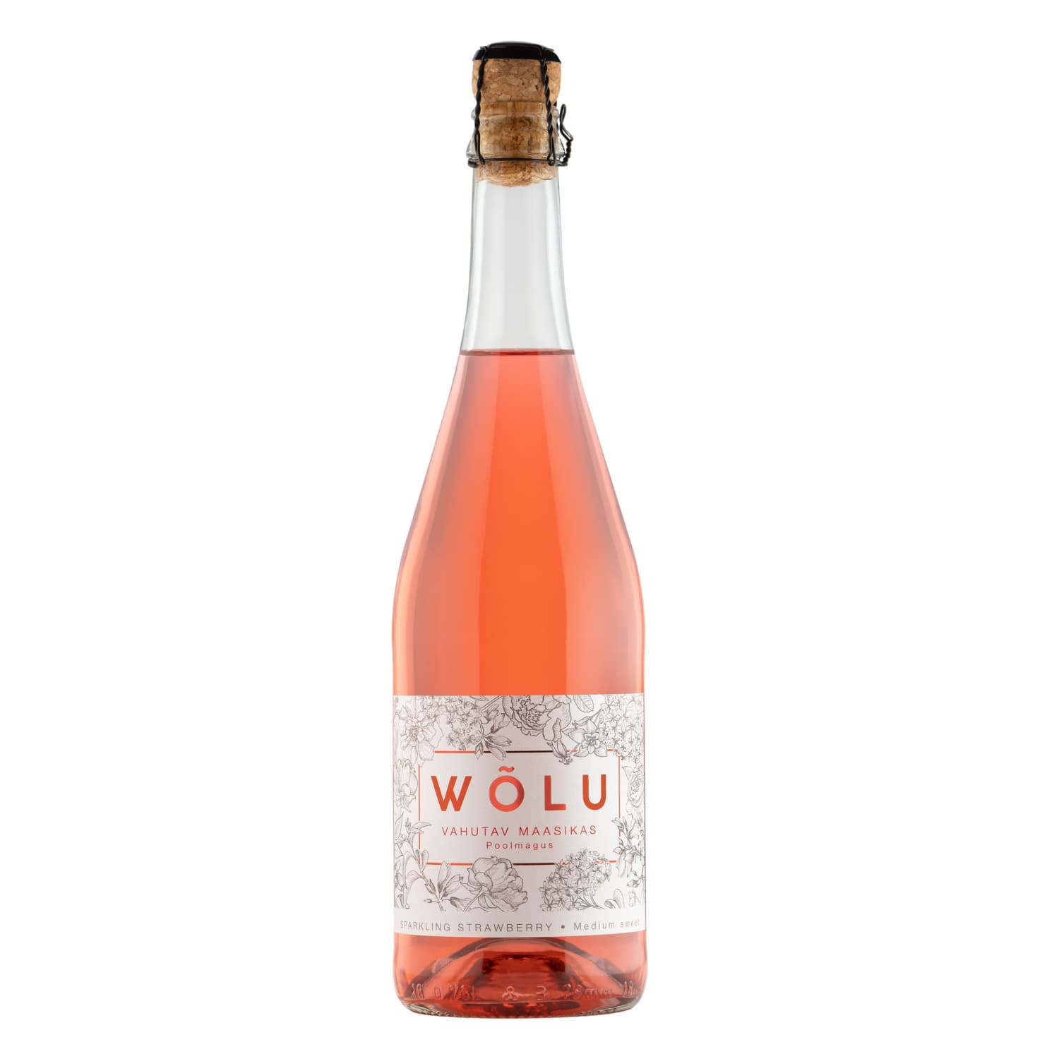 Dzirkstošs augļu vīns Wolu zemeņu 6% 0.75l