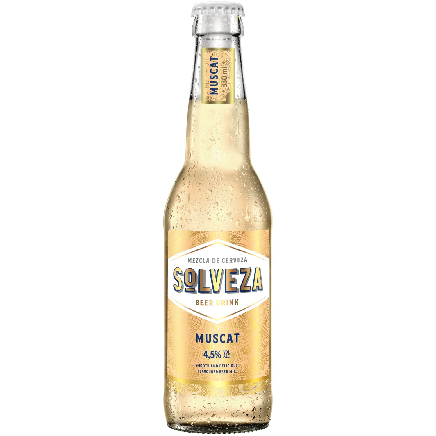 Alaus gėrimas SOLVEZA MUSCAT, 4,5 %, 0,33 l