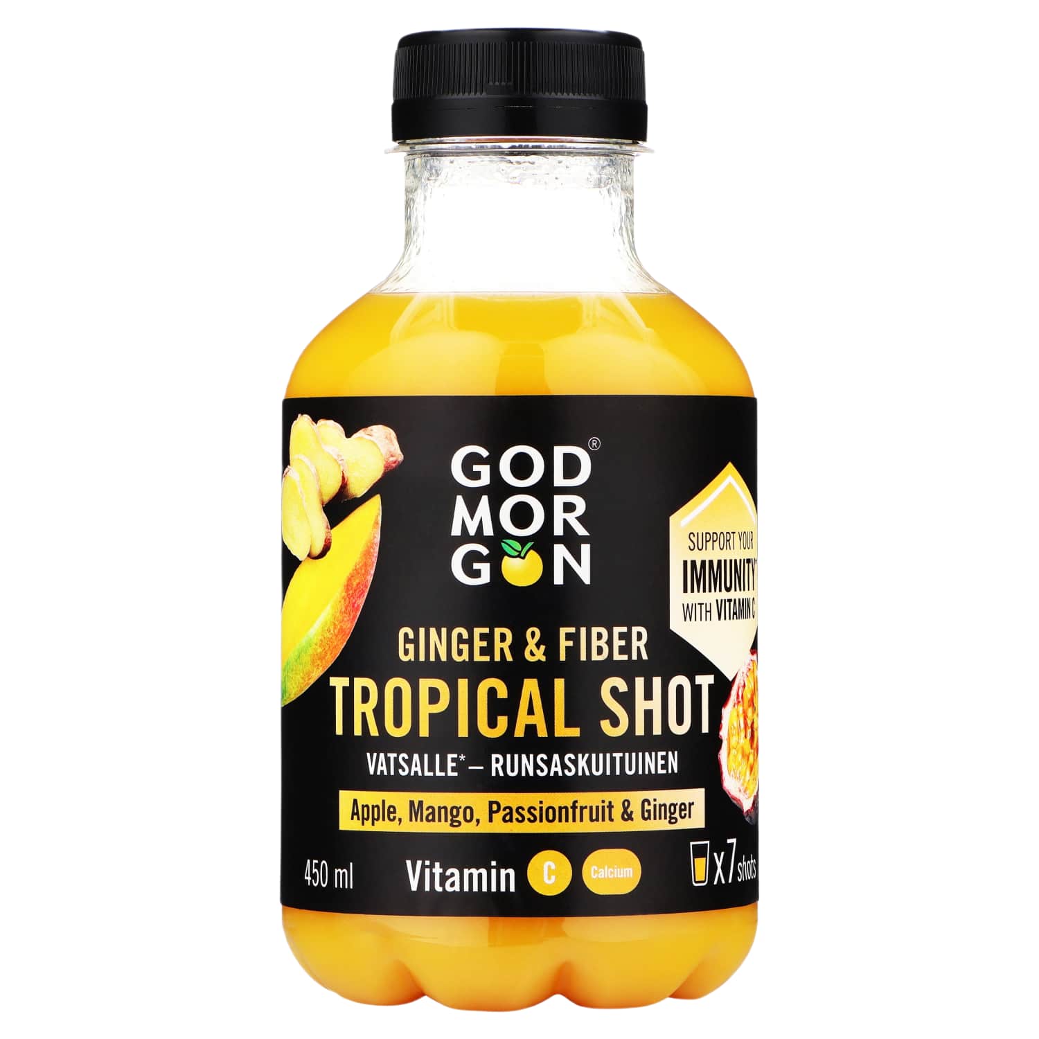 Trop. vaisių ir imb. sultys GOD MORGON, 0,45l