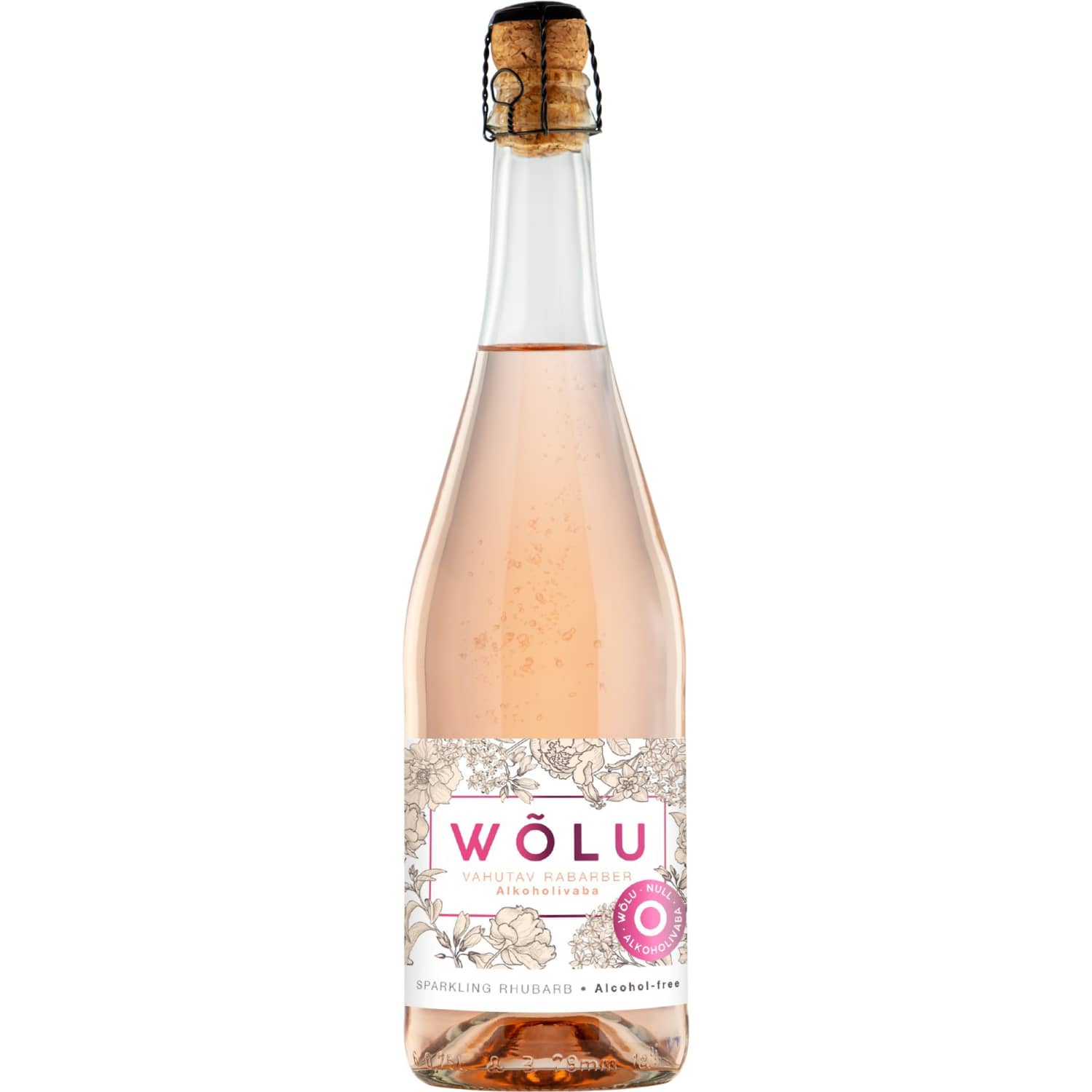 Nealk. gaz. vais. vynas WOLU RHUBARB, 0,75 l