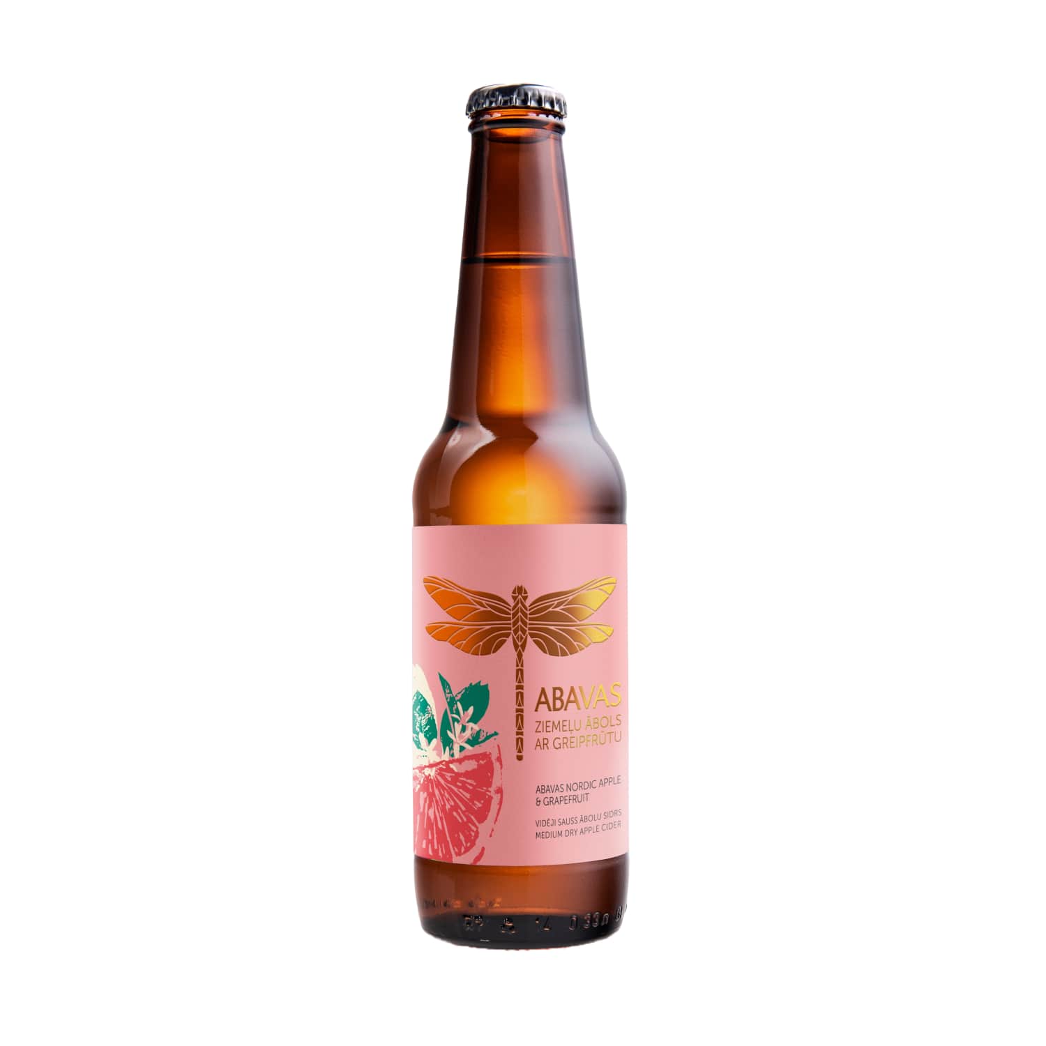 Sidrs Abavas Ziem.ābolu, greipfrūtu 5% 0,33l