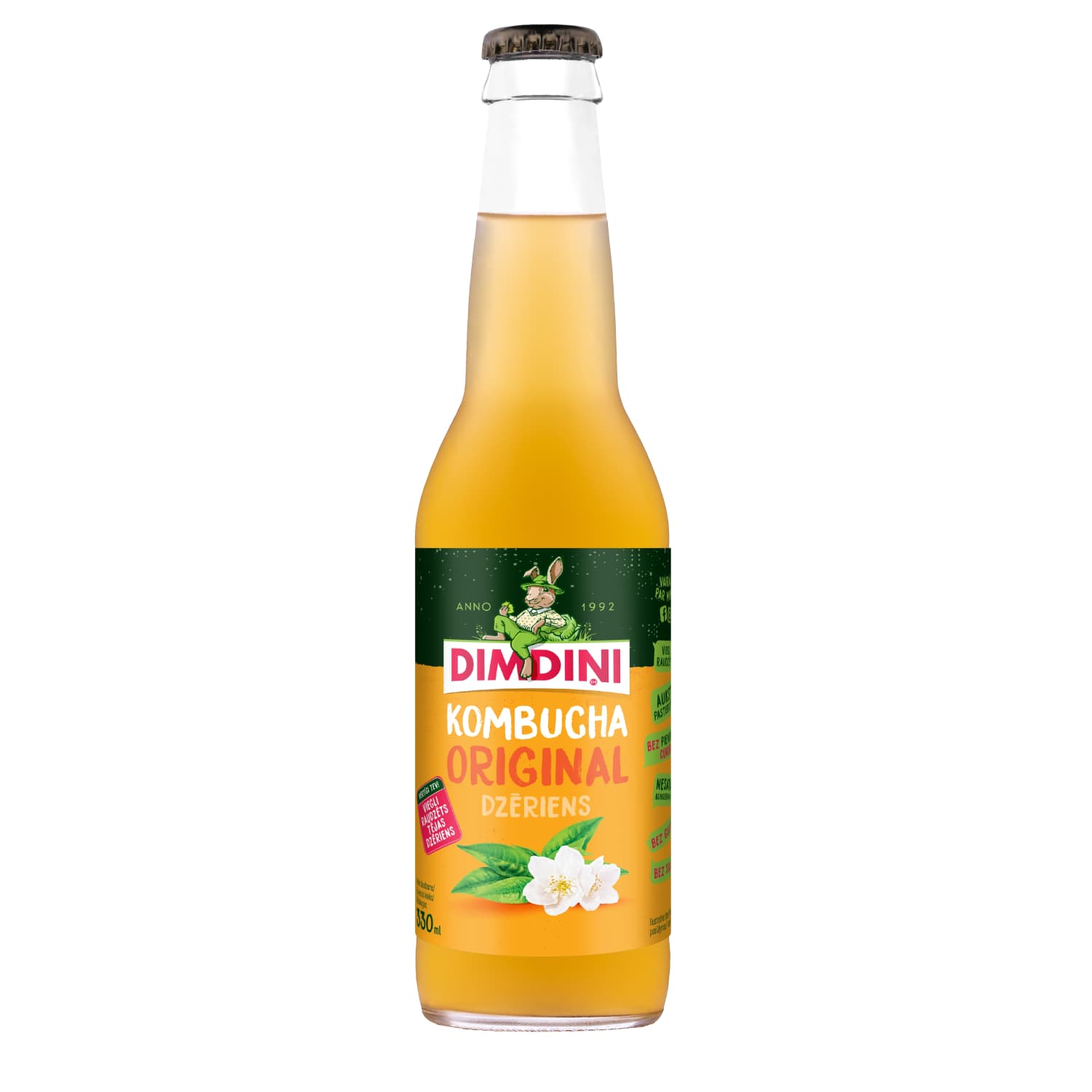 Kombuča dzēriens Dimdiņi oriģinālais 330ml