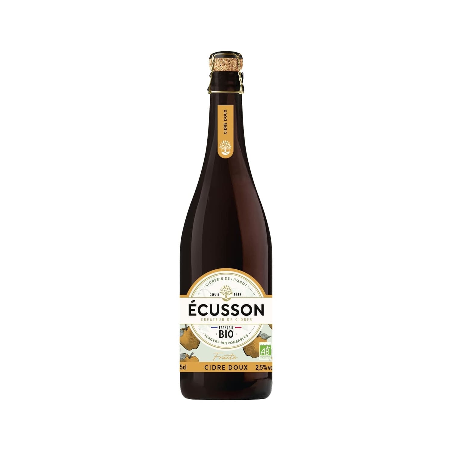 Eko. sidras ECUSSON DOUX BIO 2,5 %, 0,75 l