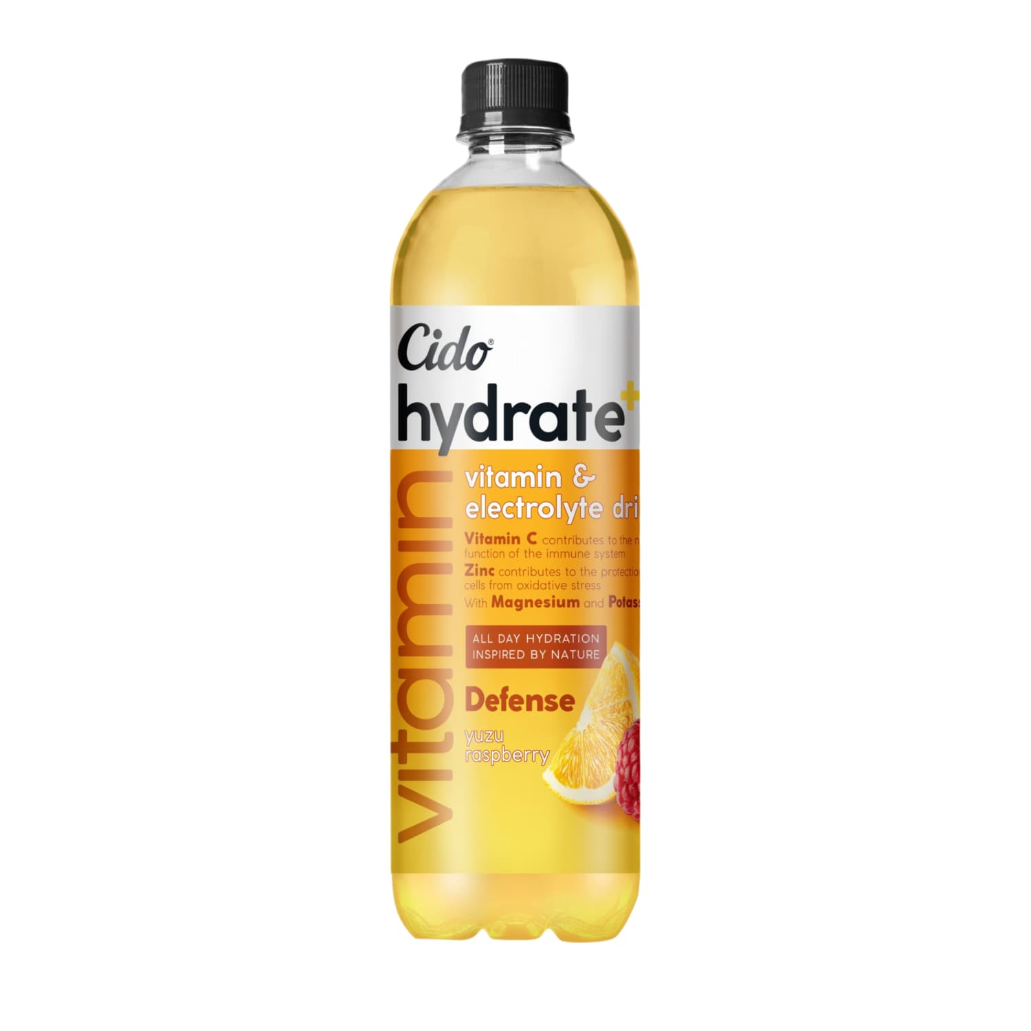 Dzēr. Cido Hydrate+ ar yuzu, aveņu garšu 0,6l