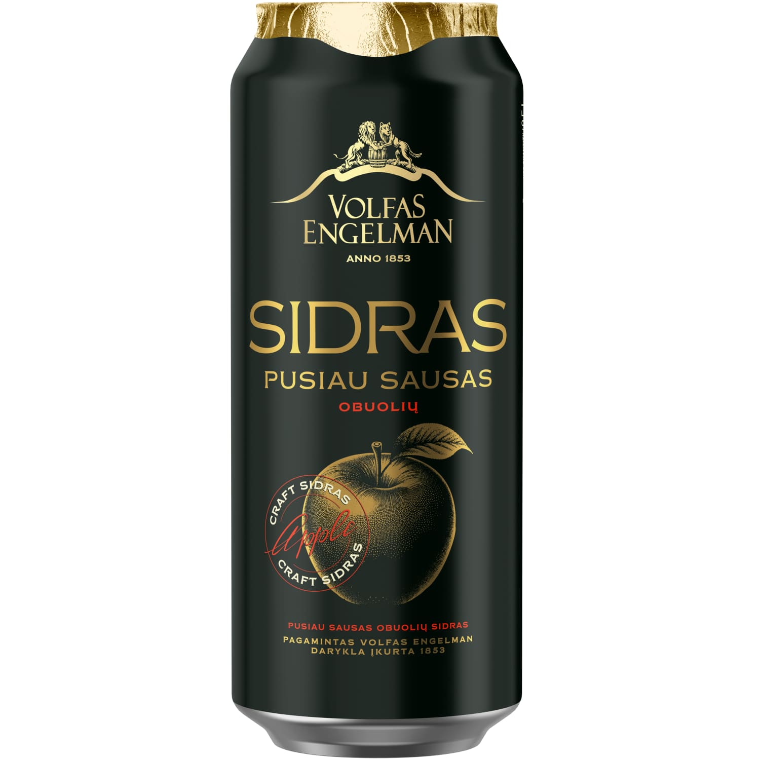 Obuolių sidras VOLFAS ENGELMAN, 4,5 %, 0,5 l