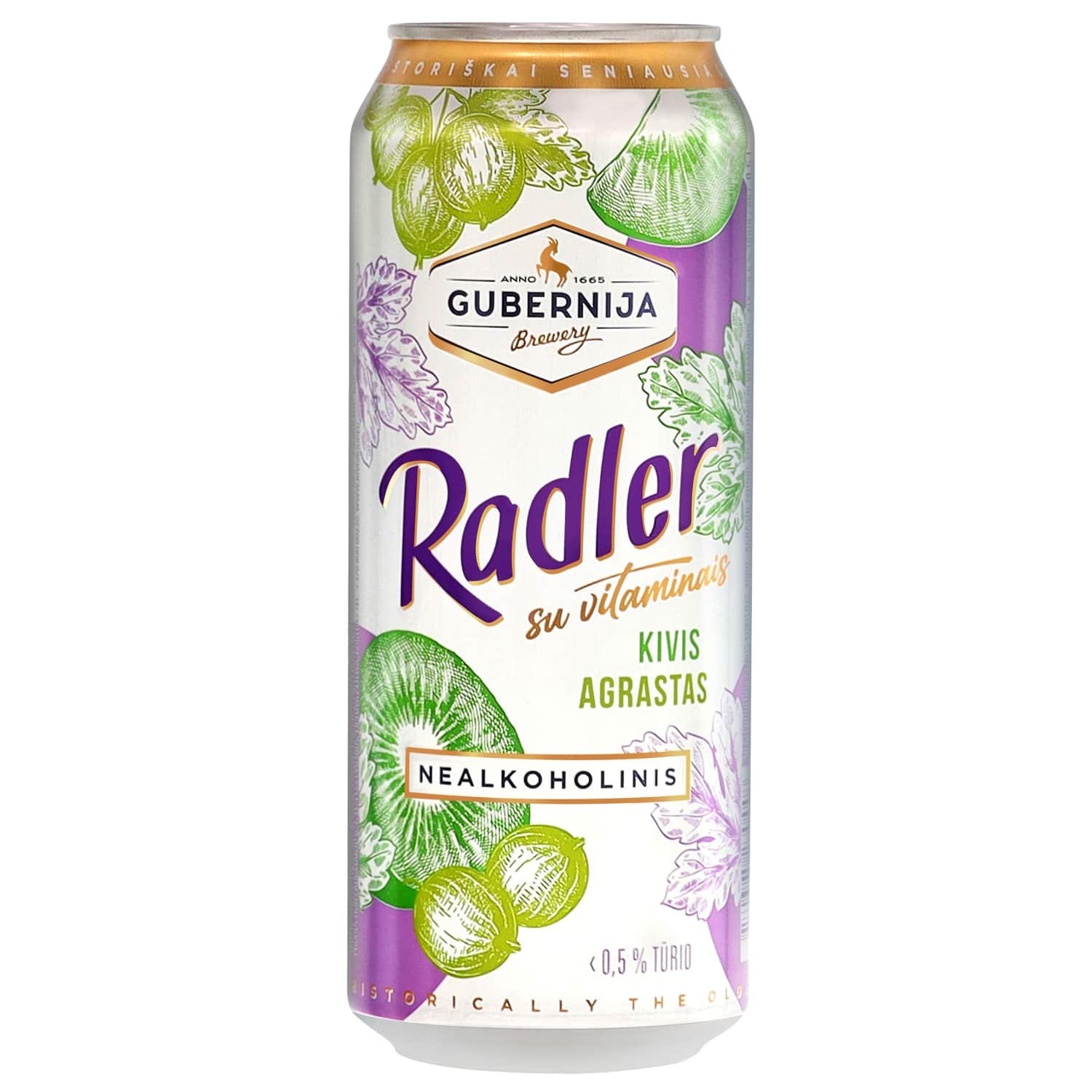 Nealk. alaus kok. GUBERNIJA KIWI-GOOSE. 0,5 l