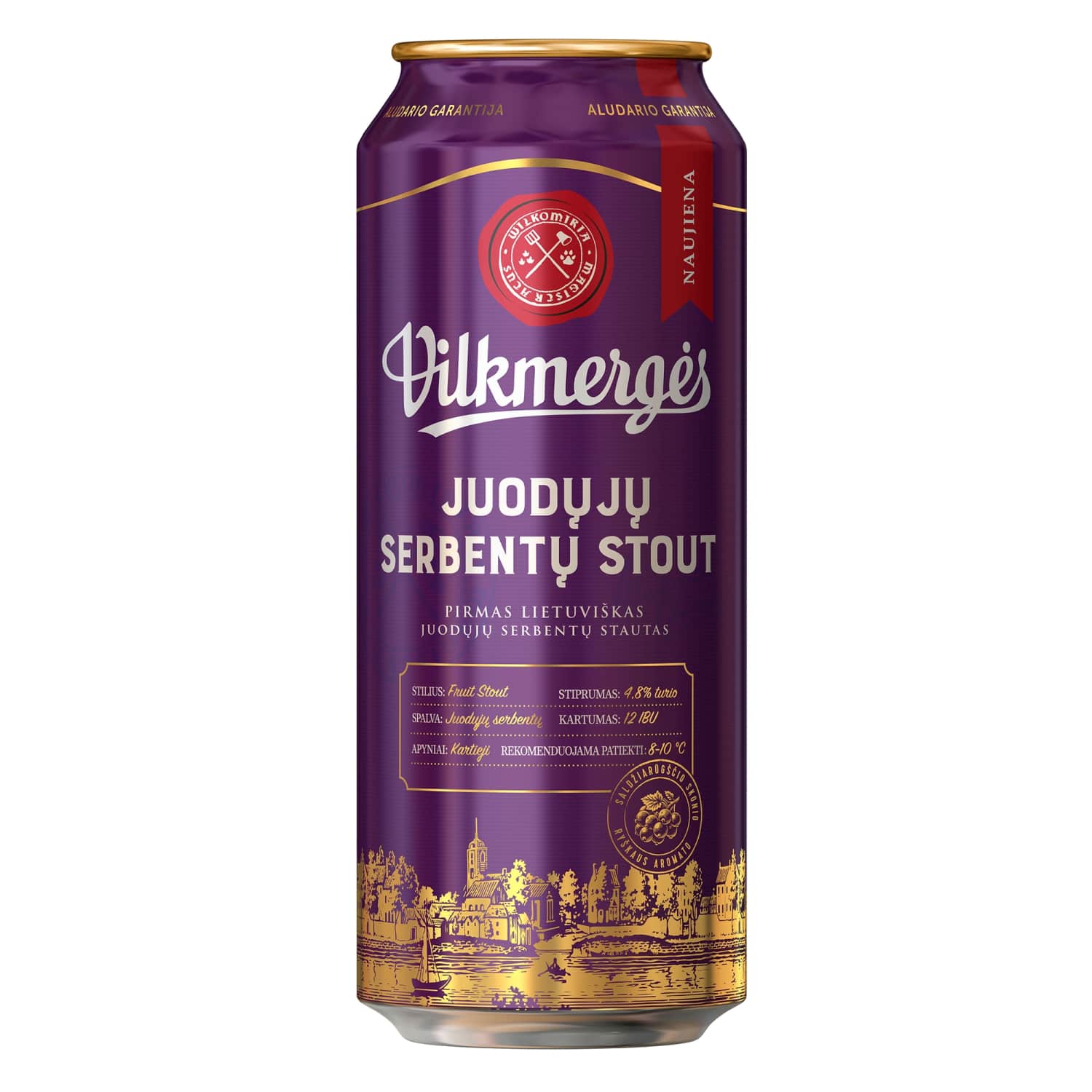 Alus VILKMERGĖS STOUT, 4,8 %, 0,5 l