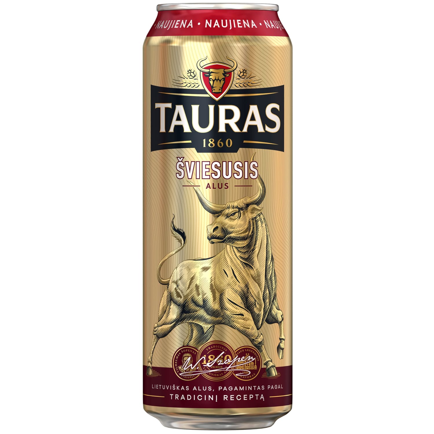 Alus TAURAS ŠVIESUSIS, 4,7 %, 0,568 l