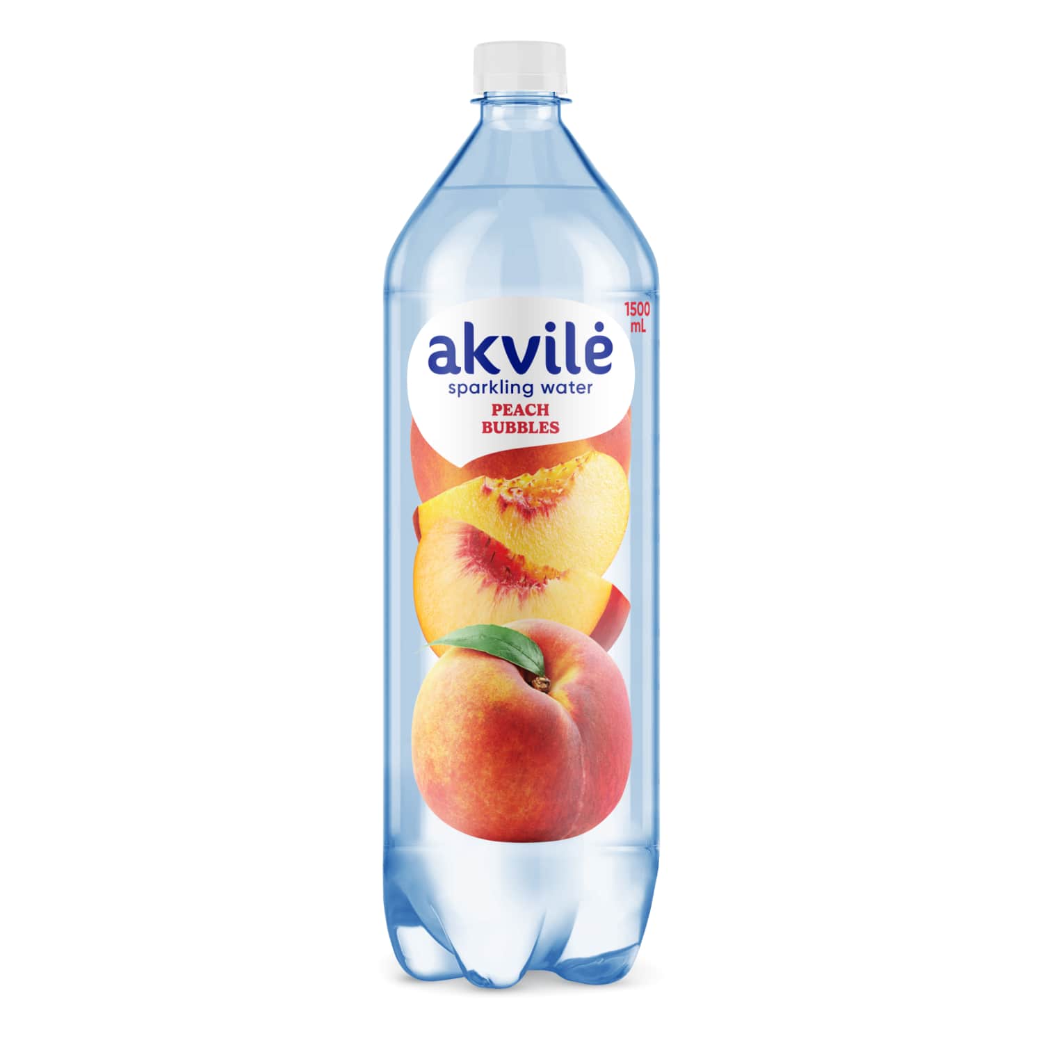 Gazuotas vanduo AKVILĖ, persikų skonio, 1,5 l