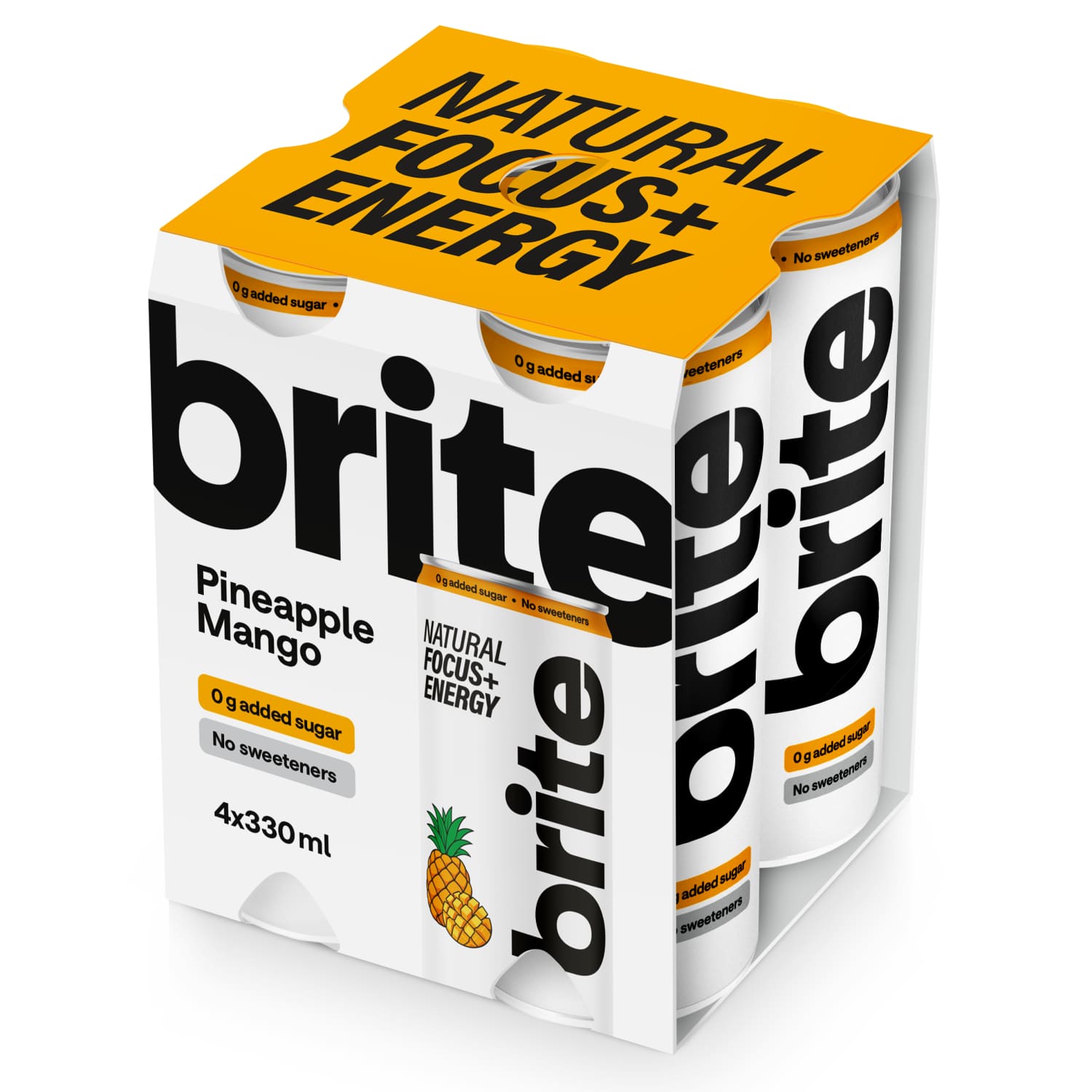 Energ. gėr. BRITE PINEAPPLE MANGO, 4 x 330 ml